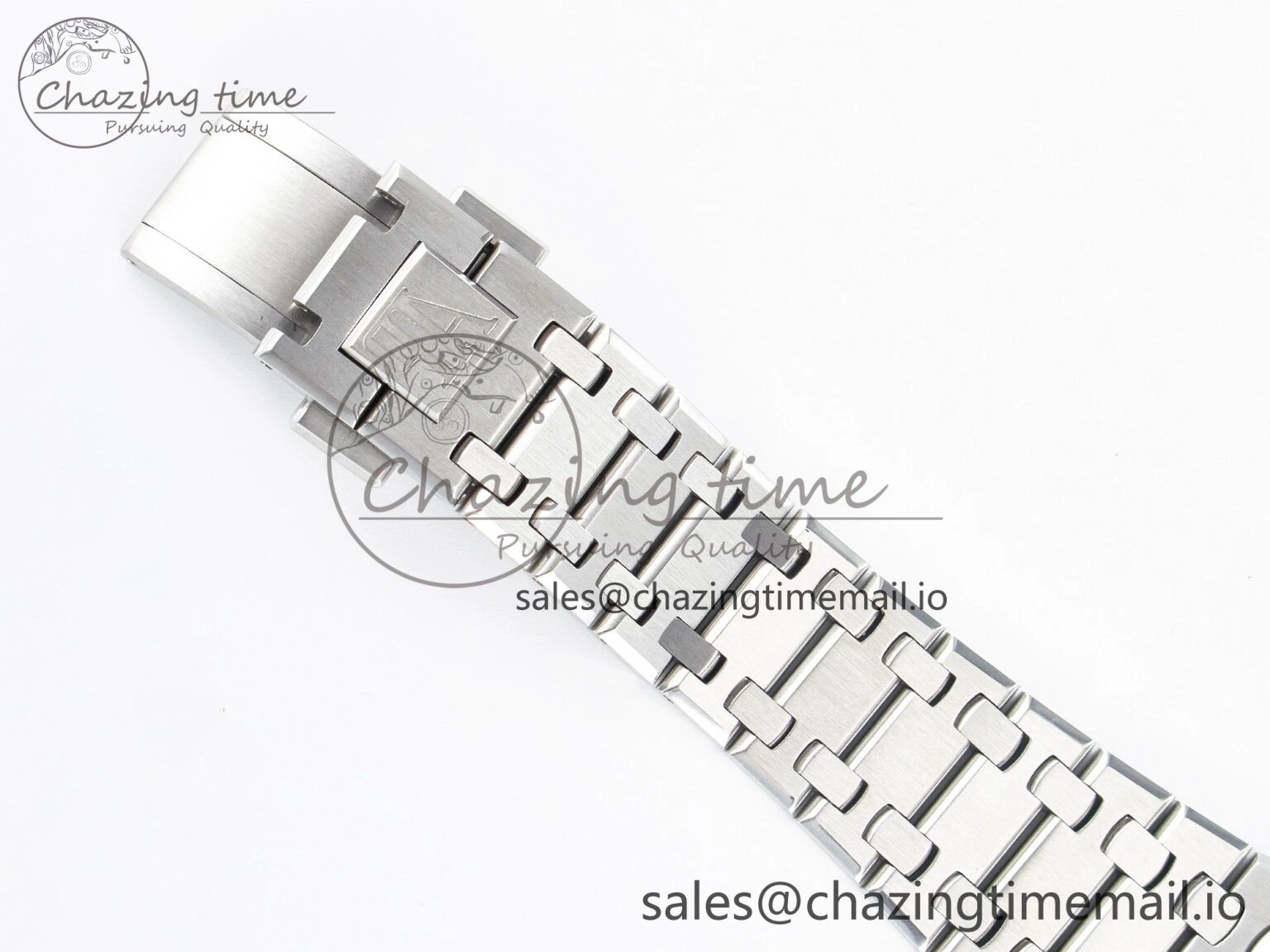 Custom Modded Royal Oak 39mm 15202 SS PPM Blue Textured Dial on SS Bracelet AP FashionForward 10843