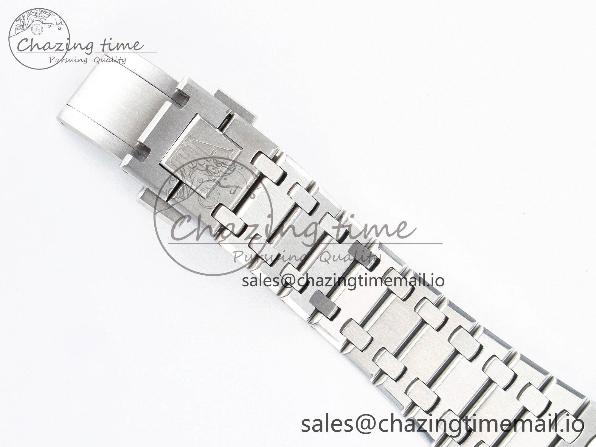 Custom Modded Royal Oak 39mm 15202 SS PPM Blue Textured Dial on SS Bracelet AP FashionForward 10843