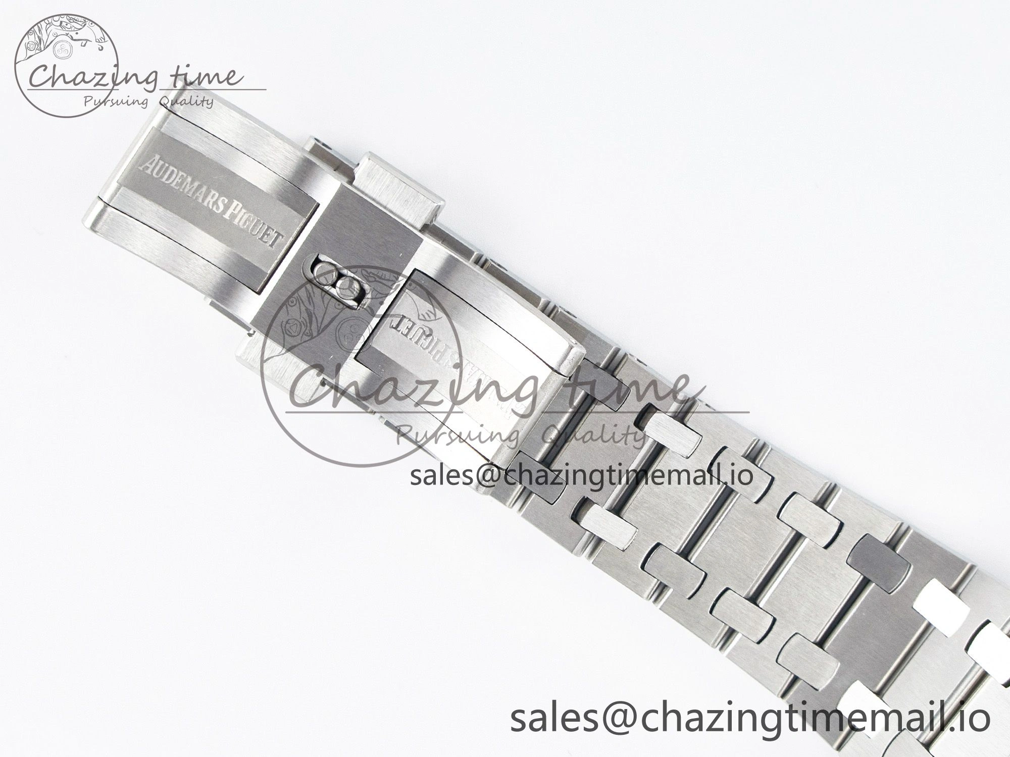 Custom Modded Royal Oak 39mm 15202 SS PPM Blue Textured Dial on SS Bracelet AP FashionForward 10843