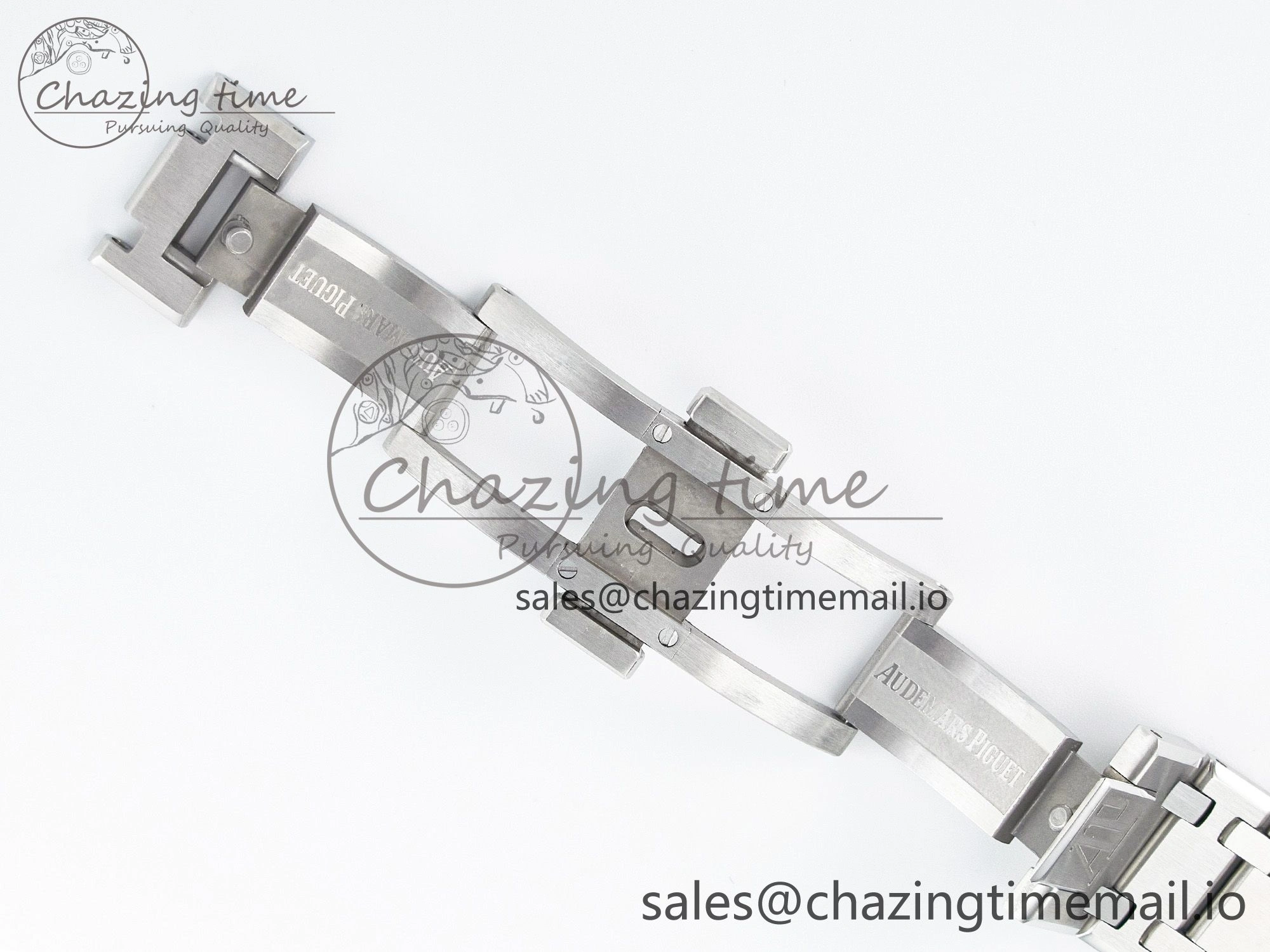Custom Modded Royal Oak 39mm 15202 SS PPM Blue Textured Dial on SS Bracelet AP FashionForward 10843