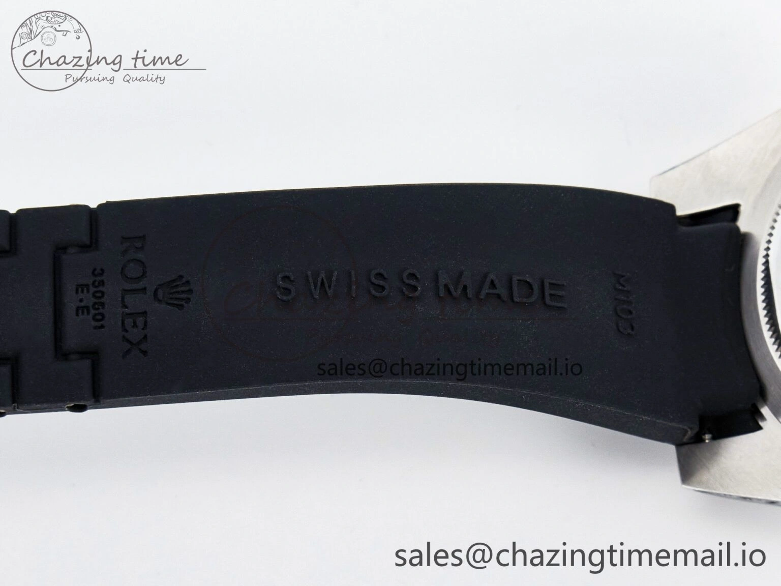 UrbanChic Custom Modded Submariner 40mm Black Ceramic Bezel on Black Rubber Strap 904L Steel MPF SH 10840
