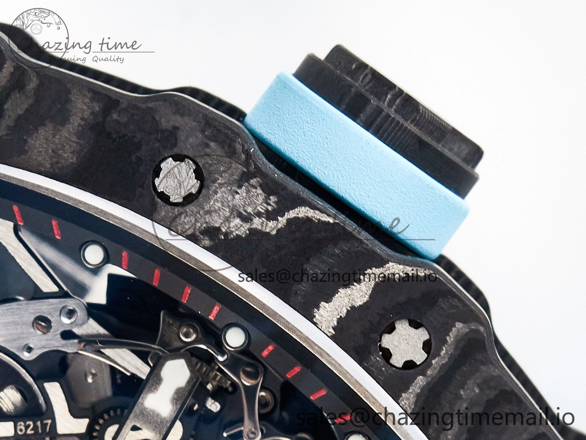 ZipUp Custom RM035-02 NTPT PPMF 1:1 Best Edition Blue Crown on Nylon Strap Custom Vaucher Movement 10825