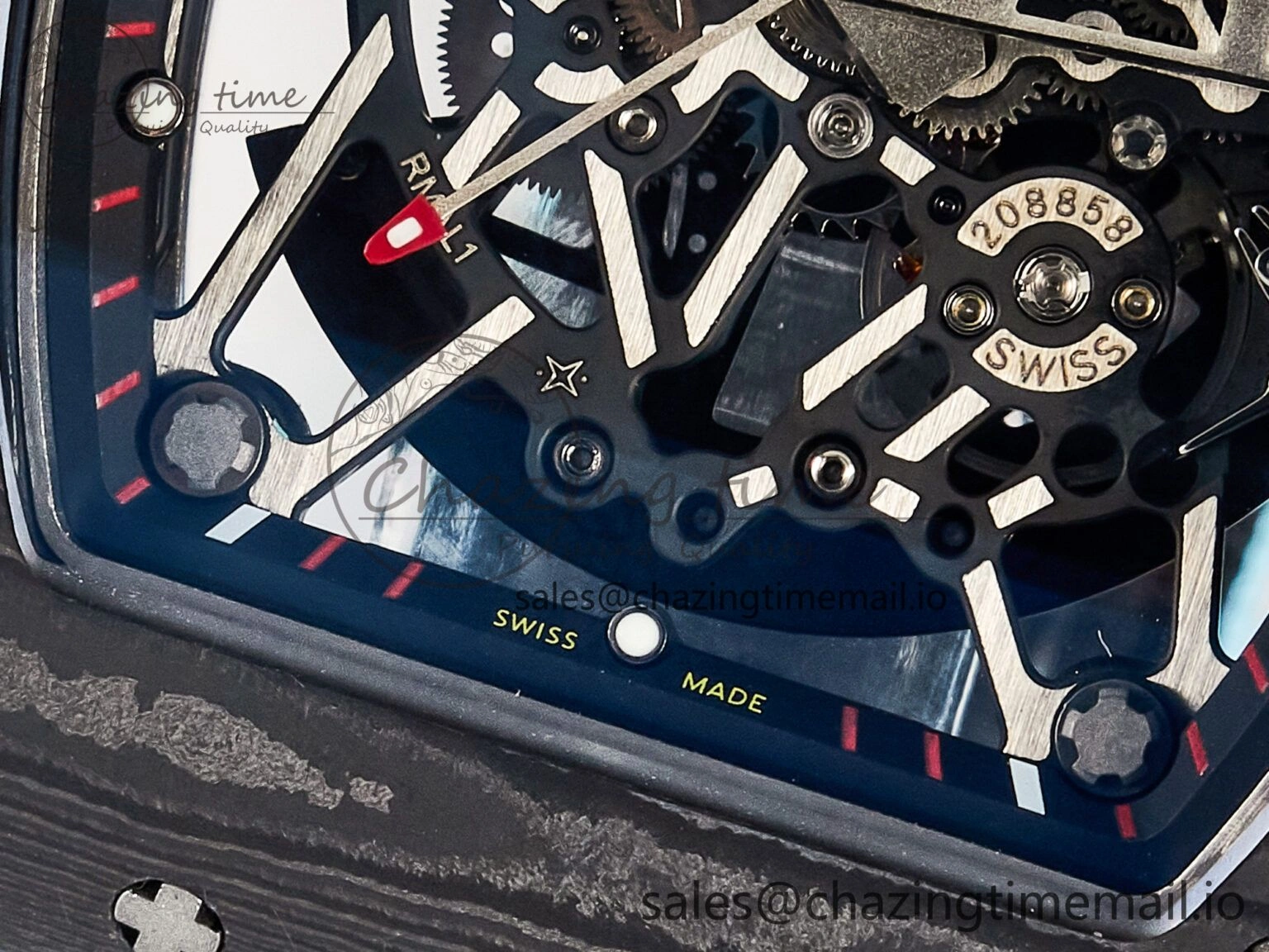 ZipUp Custom RM035-02 NTPT PPMF 1:1 Best Edition Blue Crown on Nylon Strap Custom Vaucher Movement 10825