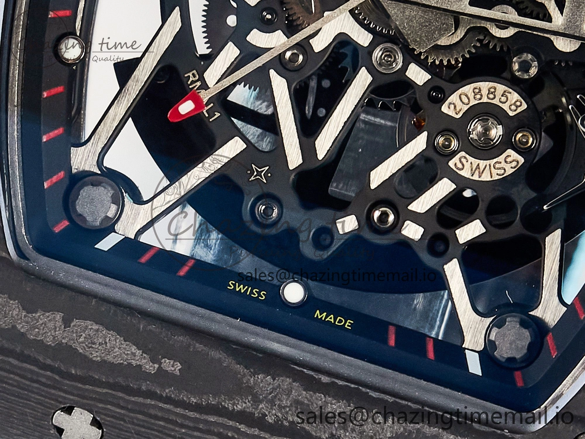 ZipUp Custom RM035-02 NTPT PPMF 1:1 Best Edition Blue Crown on Nylon Strap Custom Vaucher Movement 10825