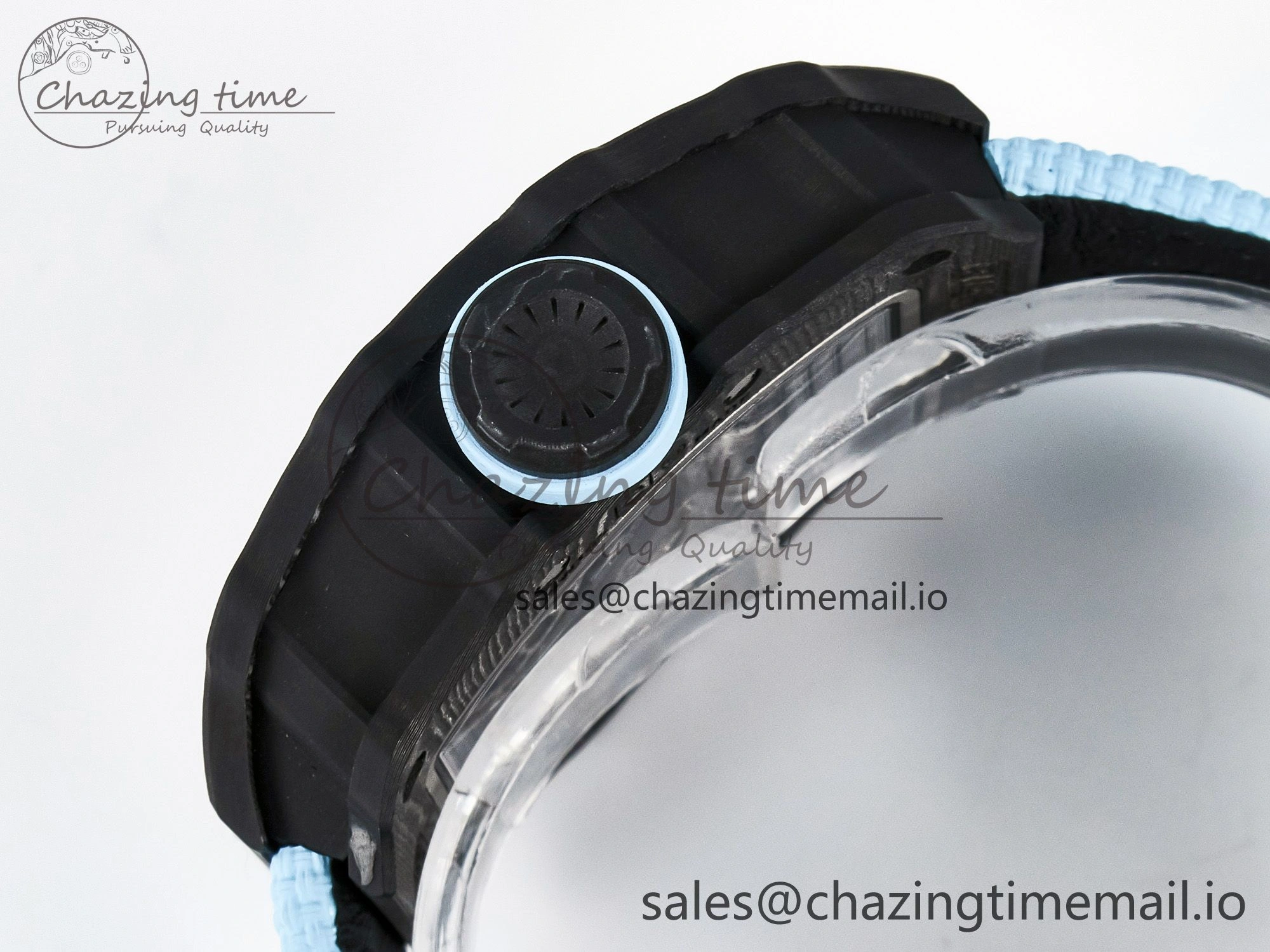 ZipUp Custom RM035-02 NTPT PPMF 1:1 Best Edition Blue Crown on Nylon Strap Custom Vaucher Movement 10825