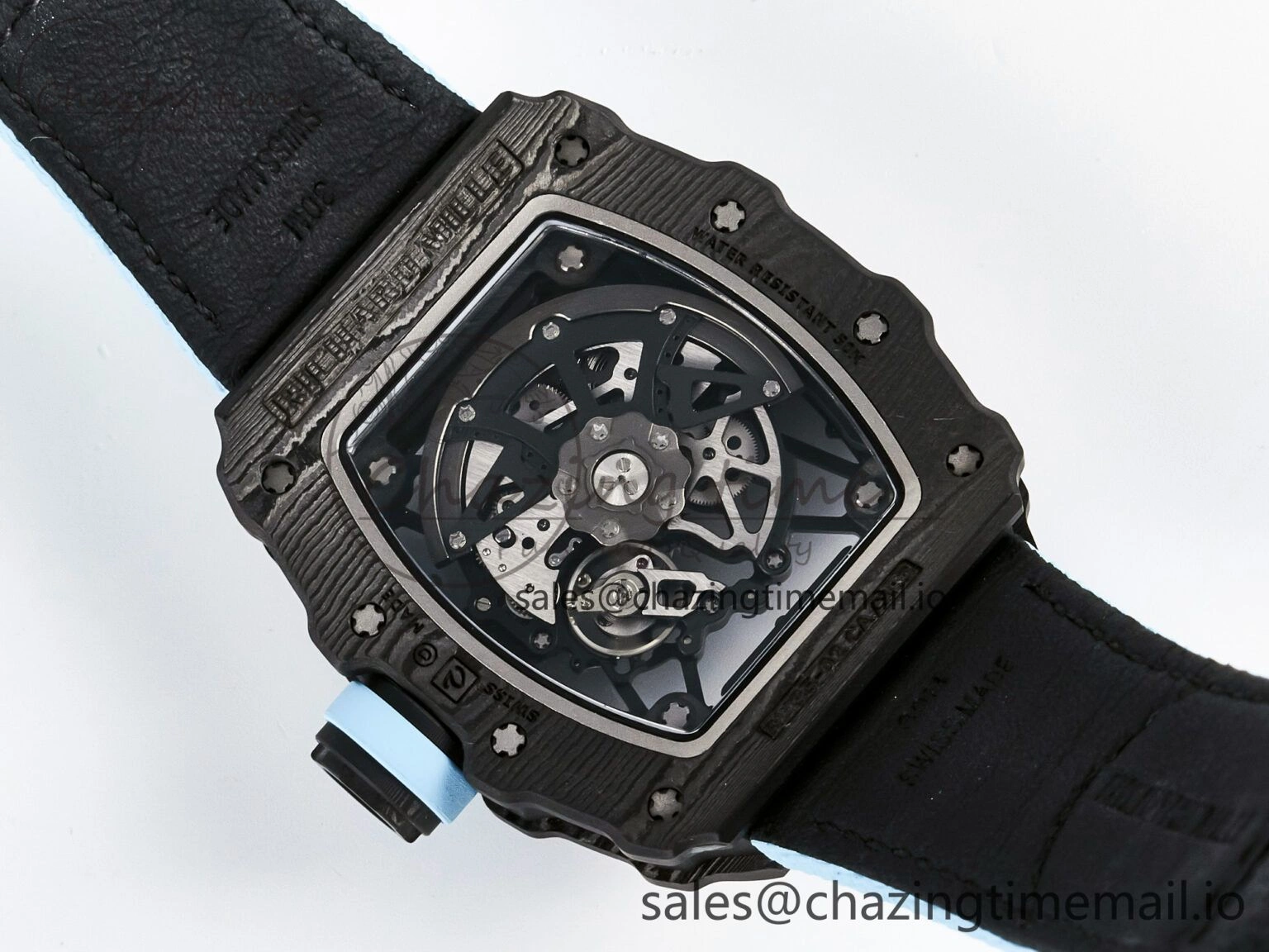 ZipUp Custom RM035-02 NTPT PPMF 1:1 Best Edition Blue Crown on Nylon Strap Custom Vaucher Movement 10825