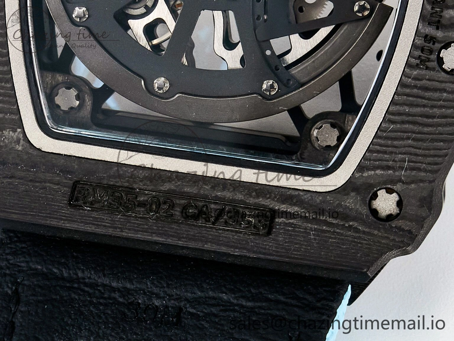 ZipUp Custom RM035-02 NTPT PPMF 1:1 Best Edition Blue Crown on Nylon Strap Custom Vaucher Movement 10825