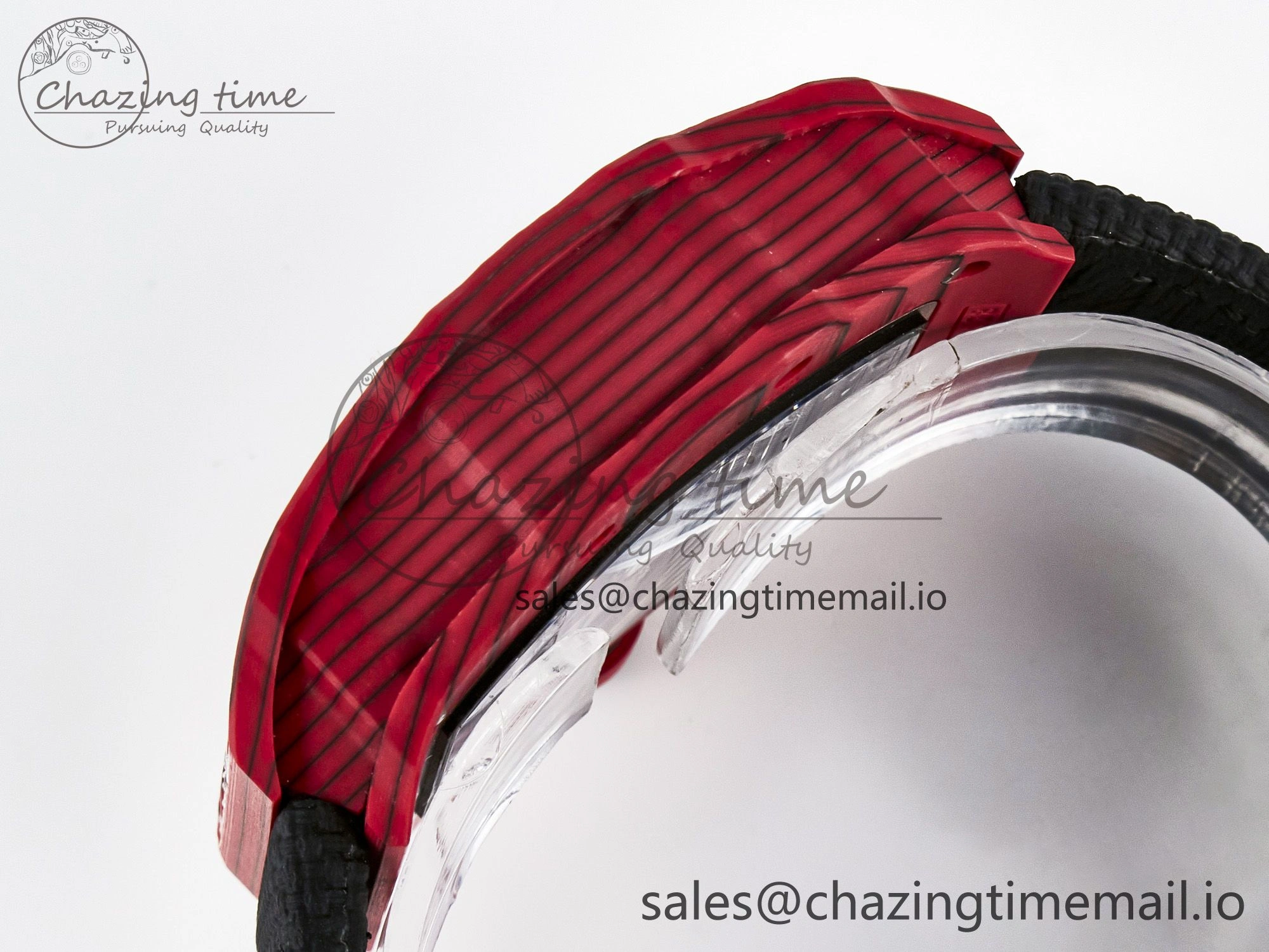 Custom RM035-02 Red NTPT PPMF 1:1 Best Edition Red Crown on Nylon Strap Custom Vaucher Movement Casual 10822