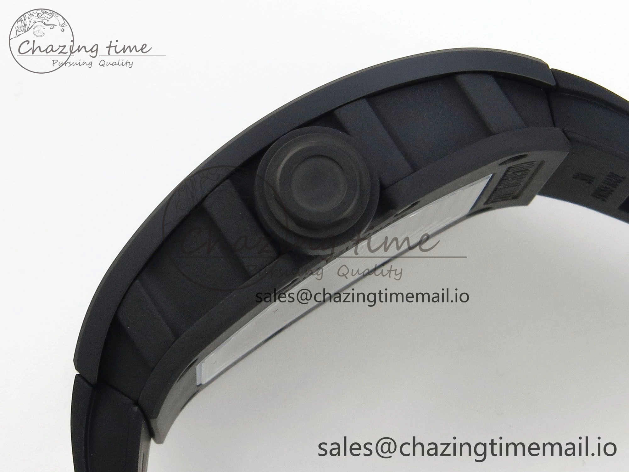 FastDry Custom RM055 Black Ceramic ZGF Best Edition Black Inner Bezel on Black Rubber Strap Vaucher Manufacture Fleurier Movement (Free Sprung) 10802
