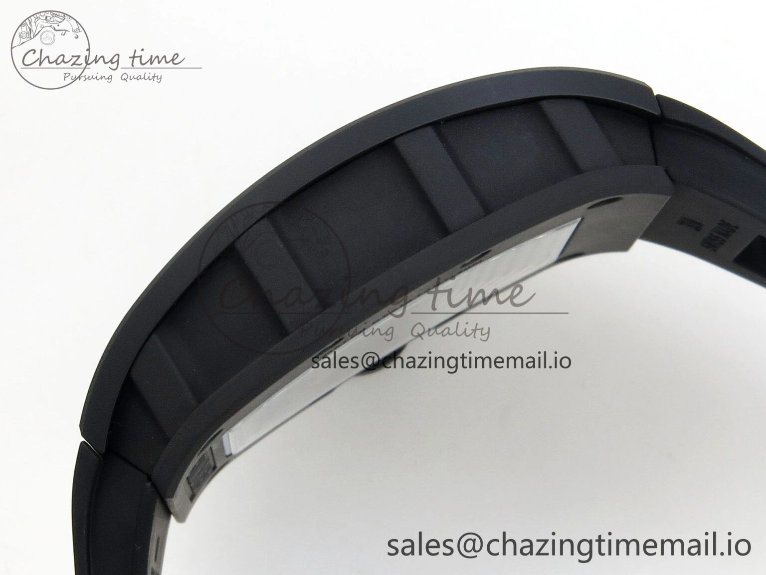 FastDry Custom RM055 Black Ceramic ZGF Best Edition Black Inner Bezel on Black Rubber Strap Vaucher Manufacture Fleurier Movement (Free Sprung) 10802