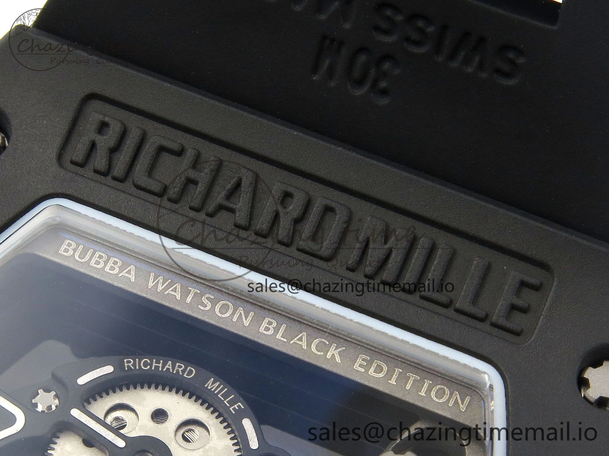 FastDry Custom RM055 Black Ceramic ZGF Best Edition Black Inner Bezel on Black Rubber Strap Vaucher Manufacture Fleurier Movement (Free Sprung) 10802