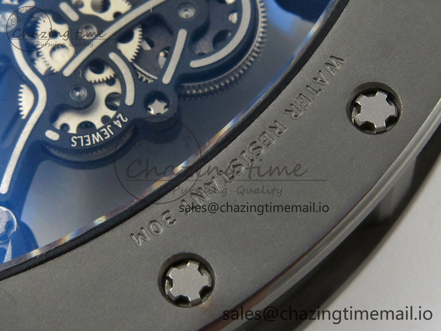 Custom RM055 Black Ceramic ZGF Best Edition Gray Inner Bezel on Gray Rubber Strap Vaucher Manufacture Fleurier Movement (Free Sprung) Seasonal 10799