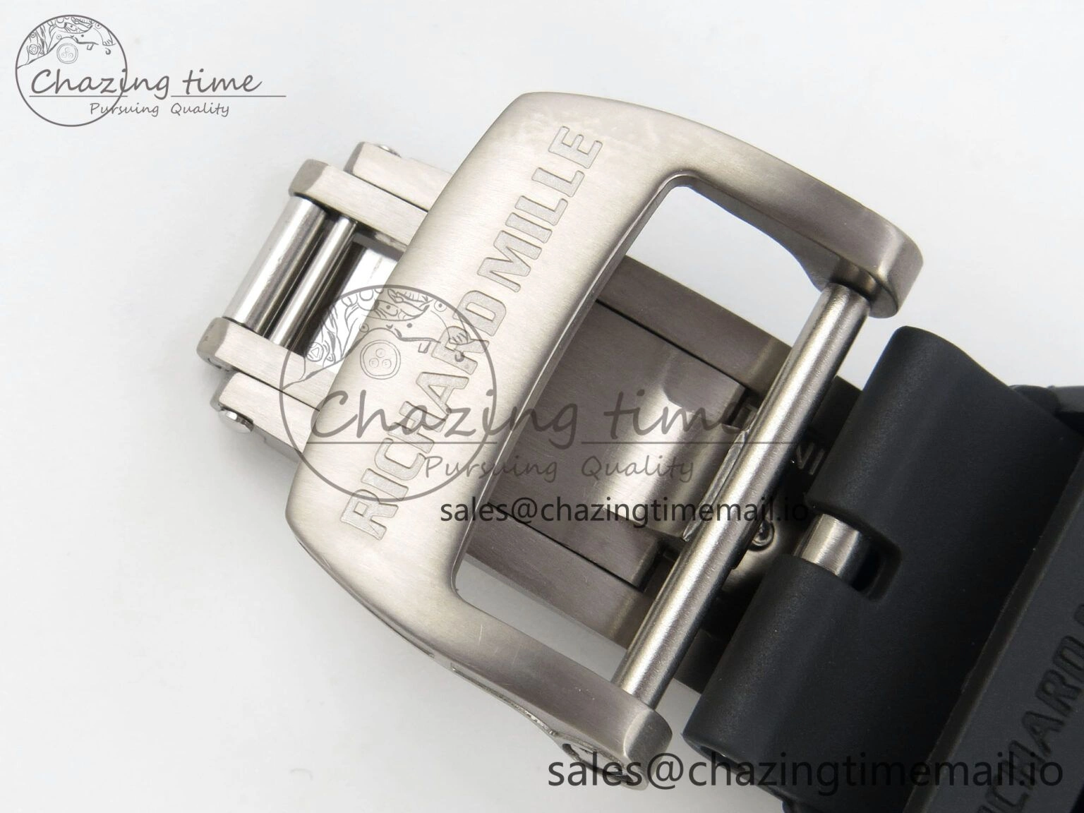 Lightweight Custom RM055 Black Ceramic ZGF Best Edition RG Inner Bezel on Black Rubber Strap Vaucher Manufacture Fleurier Movement (Free Sprung) 10801