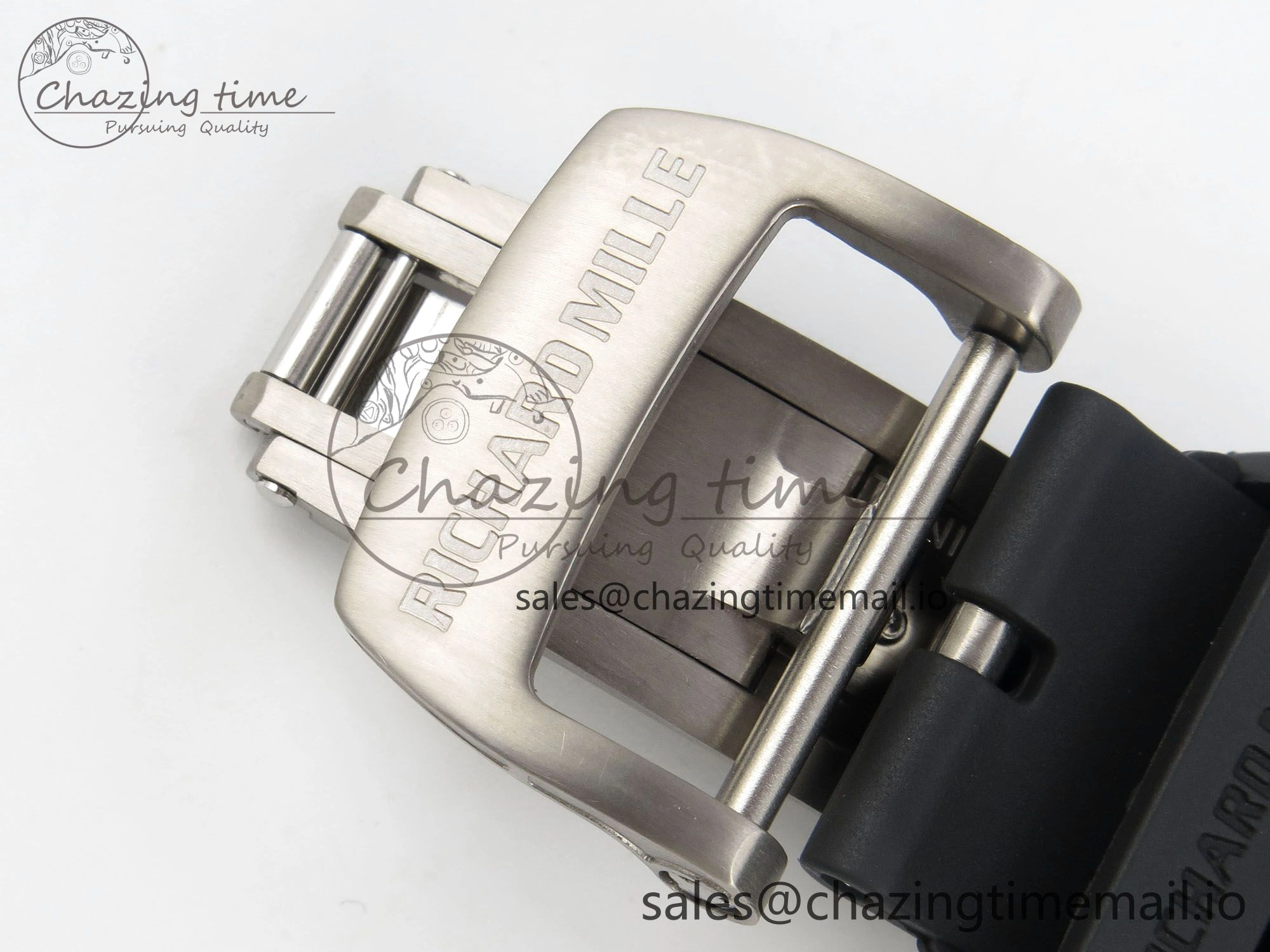 Lightweight Custom RM055 Black Ceramic ZGF Best Edition RG Inner Bezel on Black Rubber Strap Vaucher Manufacture Fleurier Movement (Free Sprung) 10801