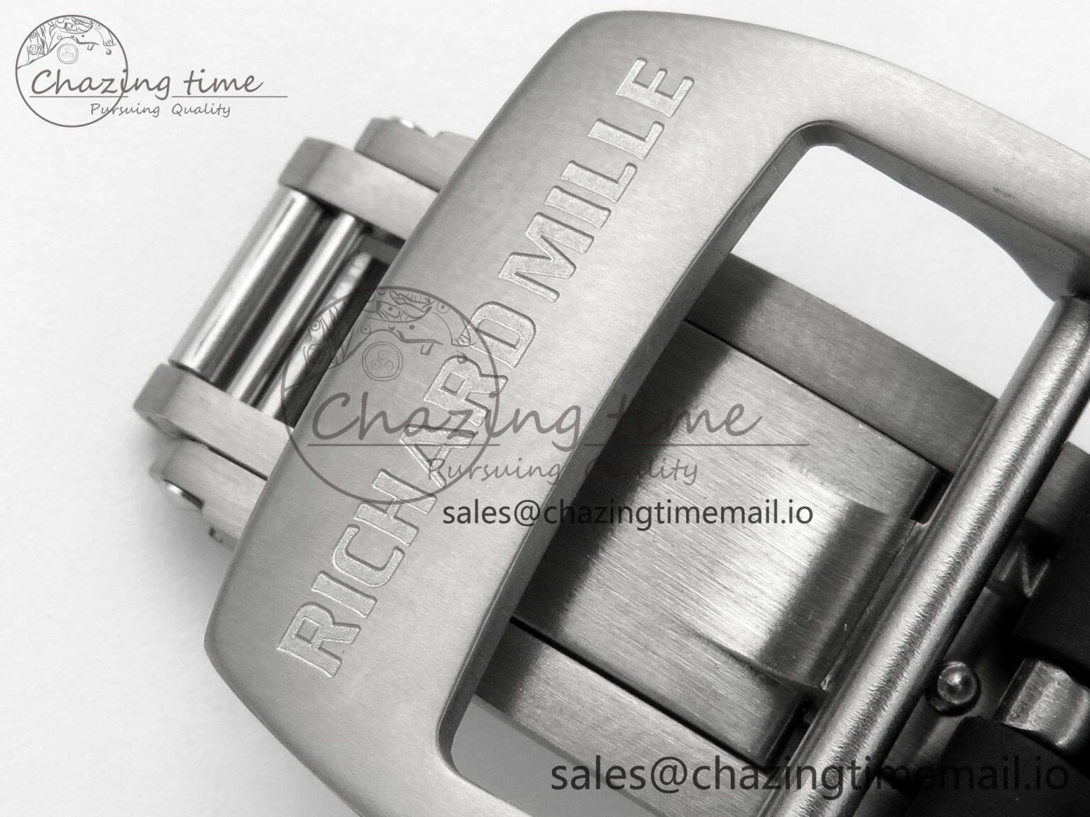 ZipUp Custom RM055 Black Ceramic ZGF Best Edition Silver Inner Bezel on Black Rubber Strap Vaucher Manufacture Fleurier Movement (Free Sprung) 9135