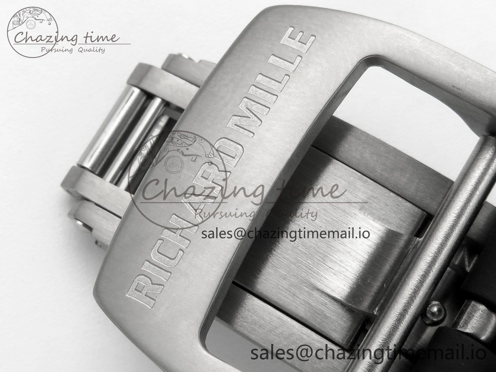 ZipUp Custom RM055 Black Ceramic ZGF Best Edition Silver Inner Bezel on Black Rubber Strap Vaucher Manufacture Fleurier Movement (Free Sprung) 9135
