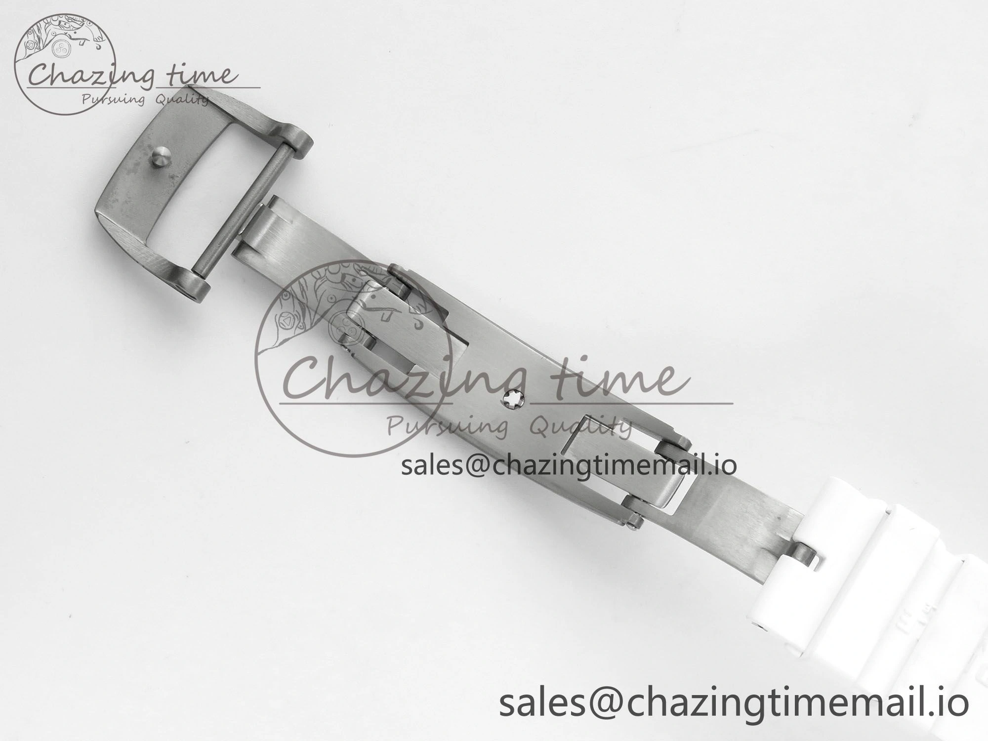 Custom RM055 Black Ceramic ZGF Best Edition White Inner Bezel on White Rubber Strap Vaucher Manufacture Fleurier Movement (Free Sprung) Casual 9126