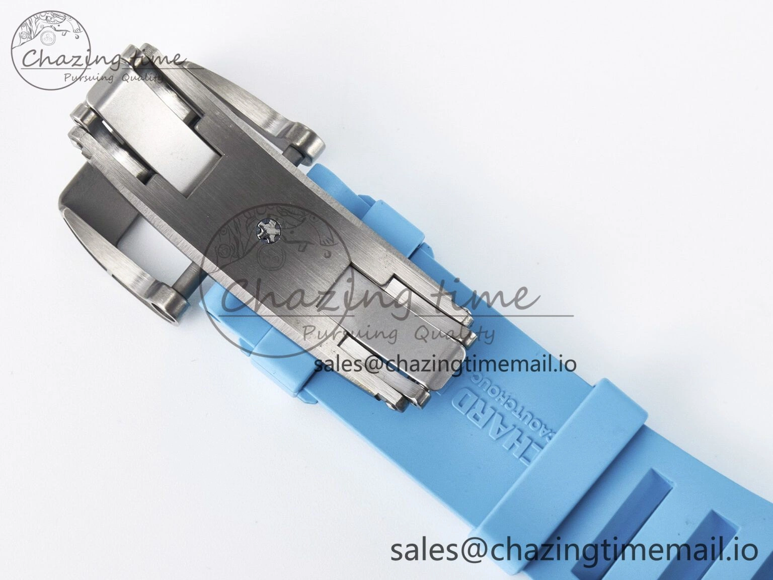 Custom RM055 NTPT APSF 1:1 Best Edition Blue Bezel Blue Crown on Rubber Strap Custom Vaucher Movement HighPerformance 9181
