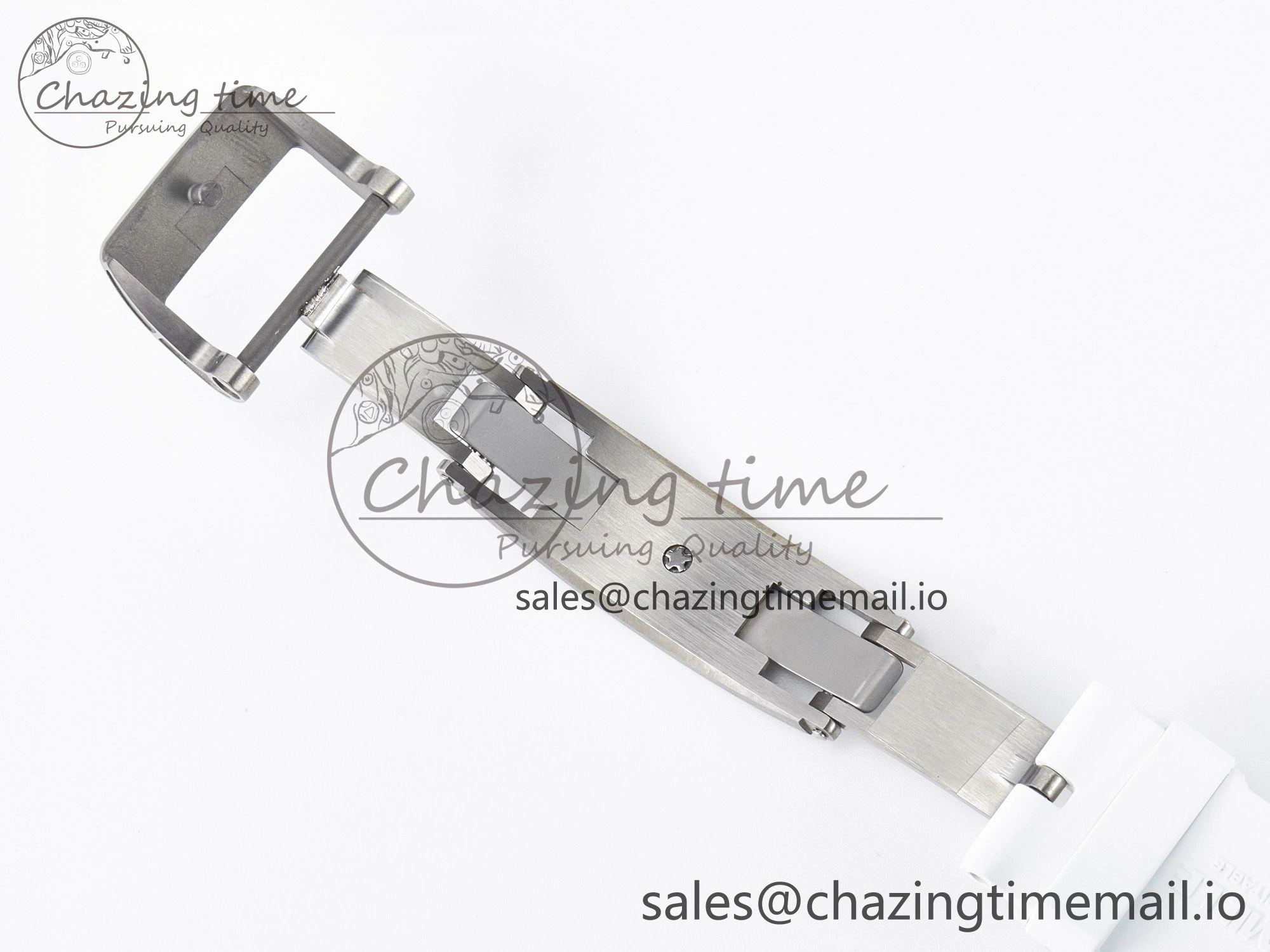 Custom RM055 NTPT APSF 1:1 Best Edition White Bezel Red Crown on Rubber Strap Custom Vaucher Movement WrinkleFree 10830