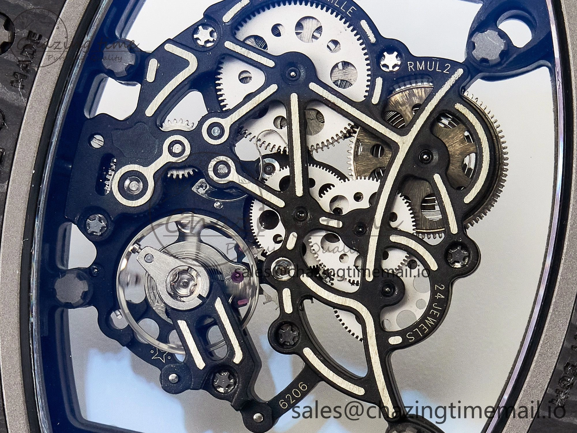 Custom RM055 NTPT APSF 1:1 Best Edition White Bezel Red Crown on Rubber Strap Custom Vaucher Movement WrinkleFree 10830