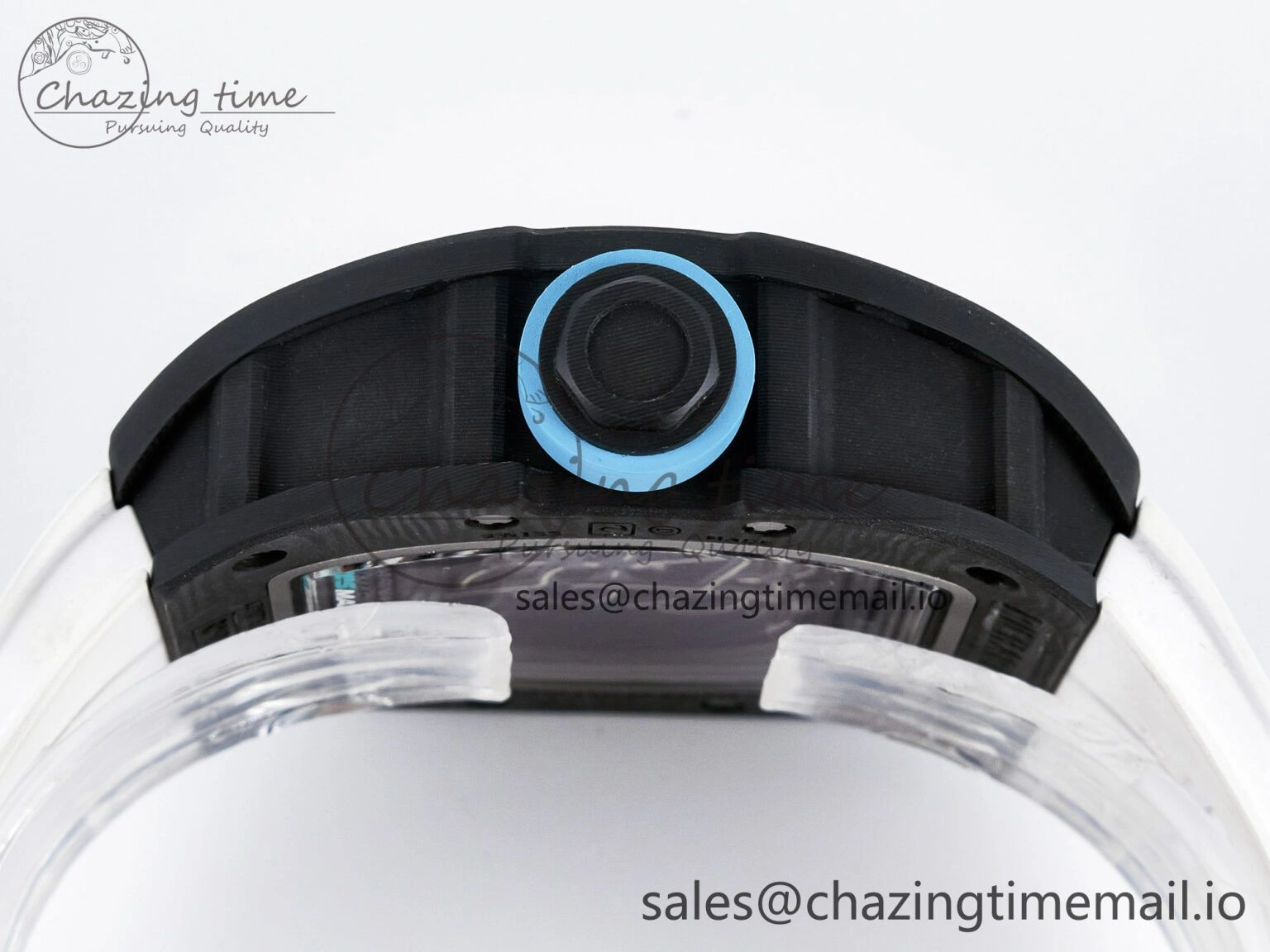 GoAnywhere Custom RM055 NTPT PPMF 1:1 Best Edition Blue Bezel Blue Crown on Rubber Strap Custom Vaucher Movement 10848