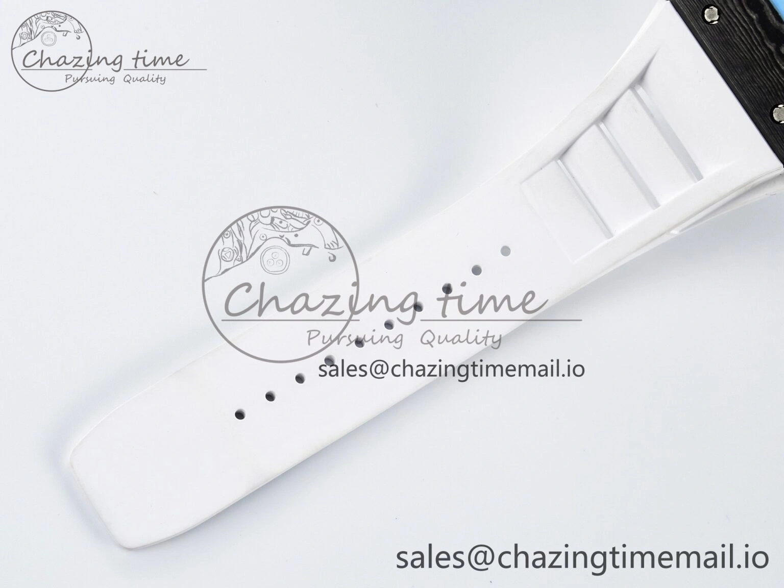 GoAnywhere Custom RM055 NTPT PPMF 1:1 Best Edition Blue Bezel Blue Crown on Rubber Strap Custom Vaucher Movement 10848