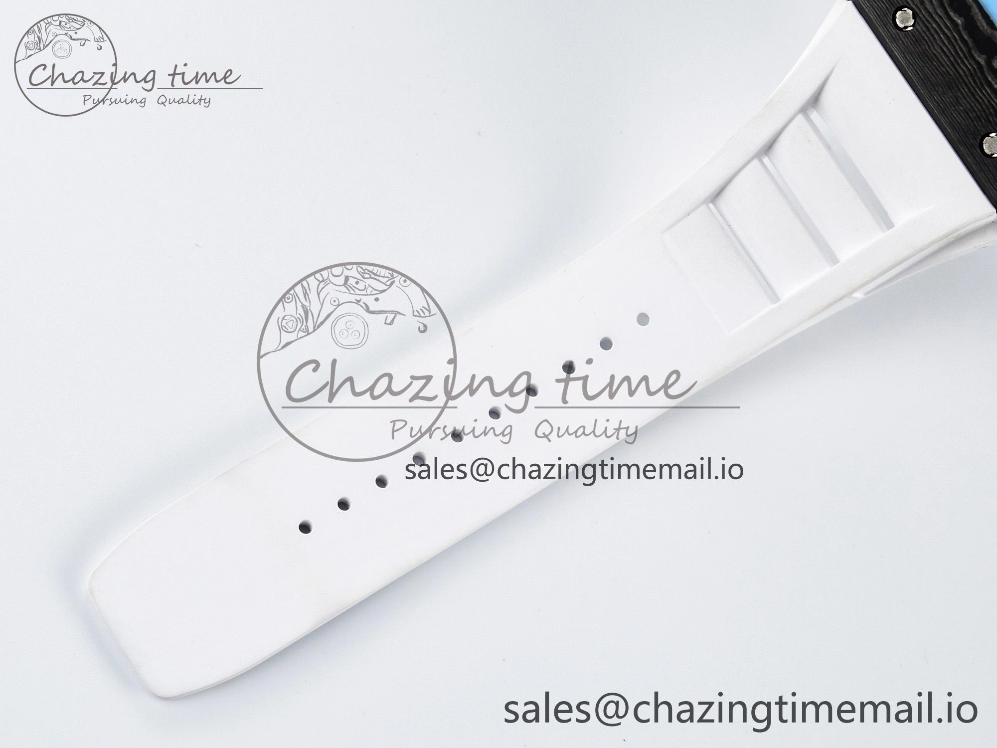 GoAnywhere Custom RM055 NTPT PPMF 1:1 Best Edition Blue Bezel Blue Crown on Rubber Strap Custom Vaucher Movement 10848
