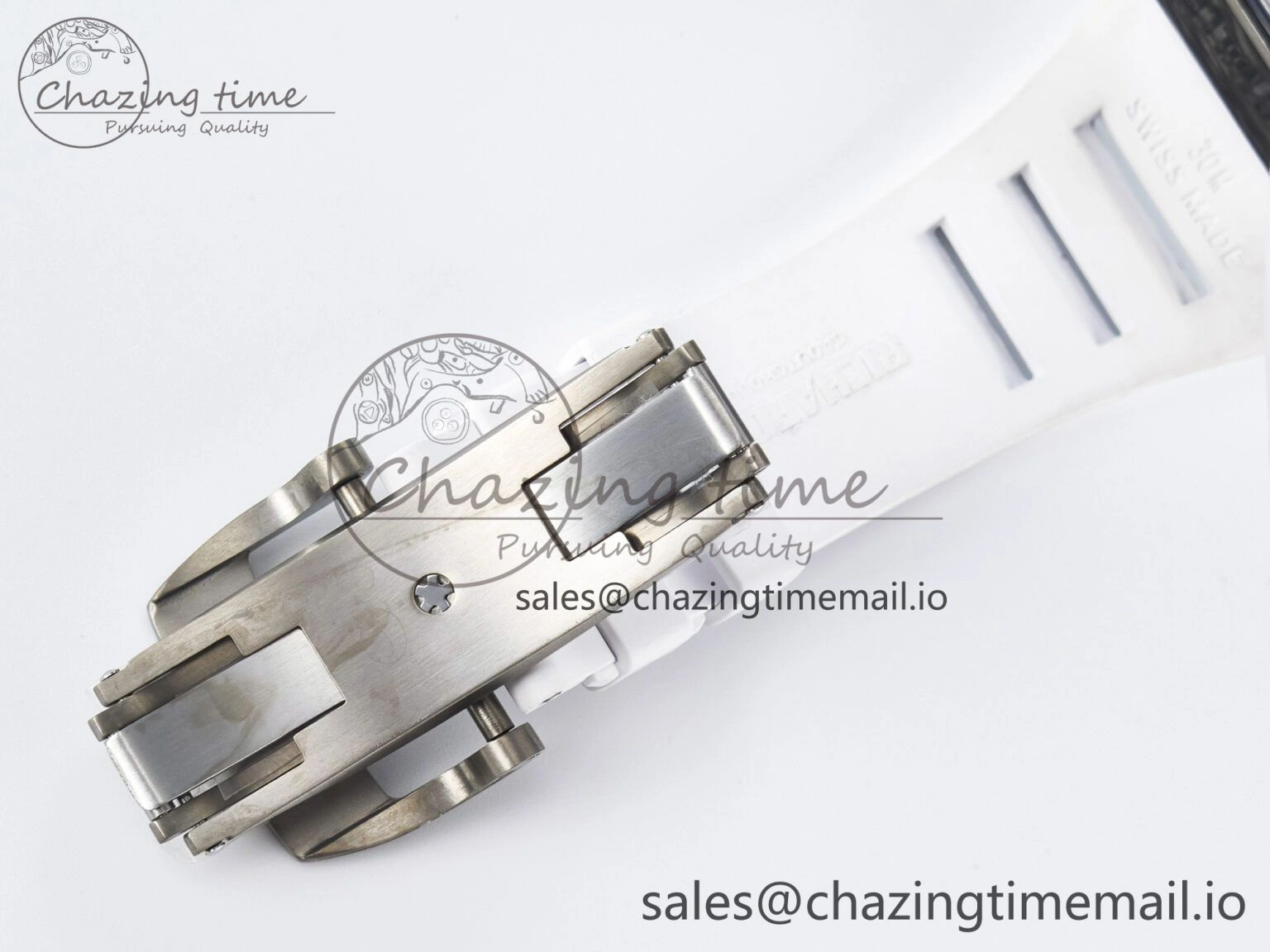 GoAnywhere Custom RM055 NTPT PPMF 1:1 Best Edition Blue Bezel Blue Crown on Rubber Strap Custom Vaucher Movement 10848