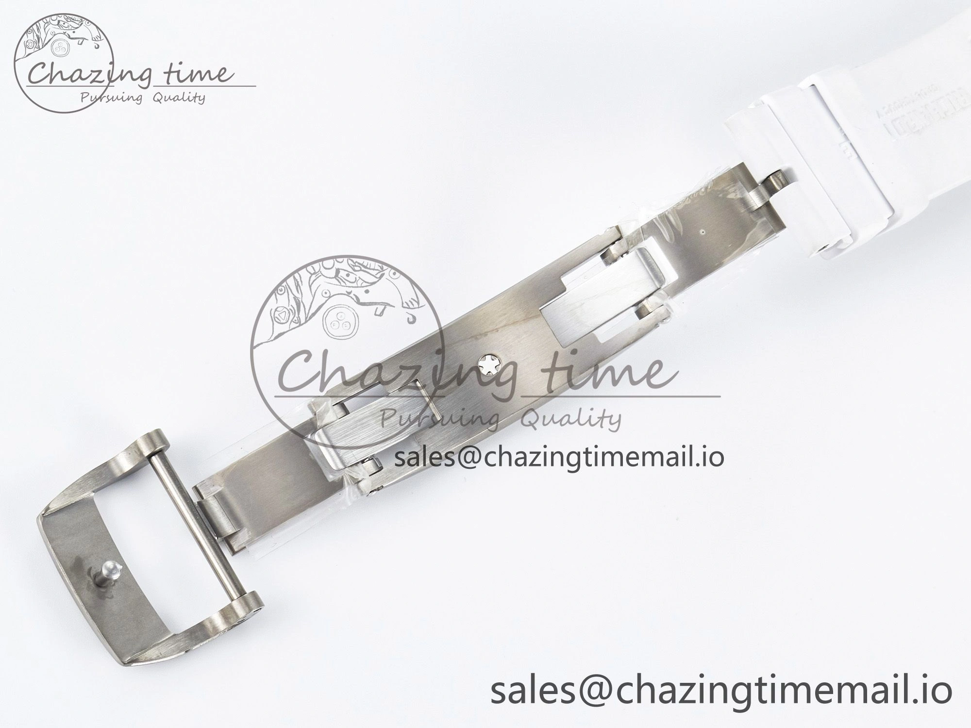 GoAnywhere Custom RM055 NTPT PPMF 1:1 Best Edition Blue Bezel Blue Crown on Rubber Strap Custom Vaucher Movement 10848