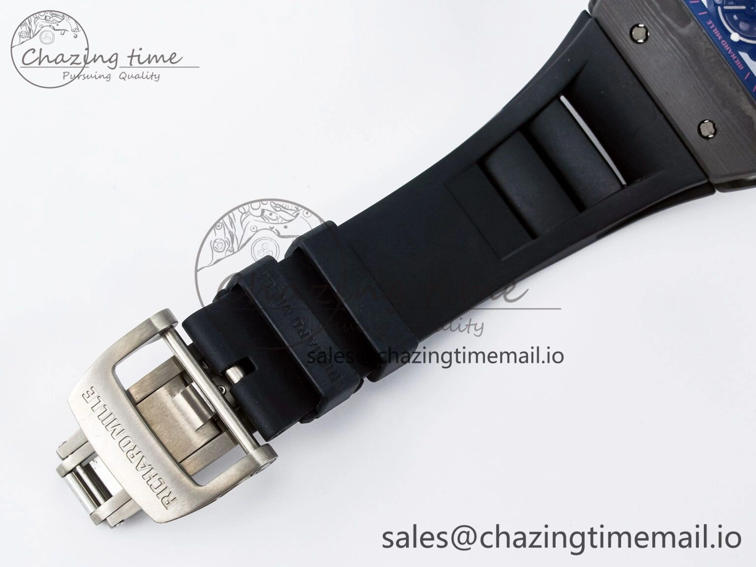 Custom RM055 NTPT  Ti PPMF 1:1 Best Edition Black Bezel Black Crown on Rubber Strap Custom Vaucher Movement Comfortable 10845