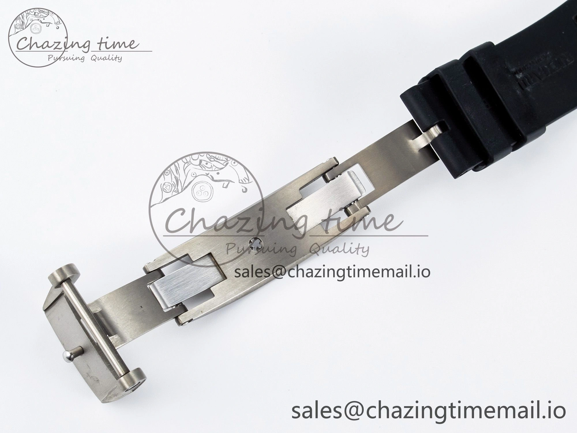 Custom RM055 NTPT  Ti PPMF 1:1 Best Edition Black Bezel Black Crown on Rubber Strap Custom Vaucher Movement Comfortable 10845