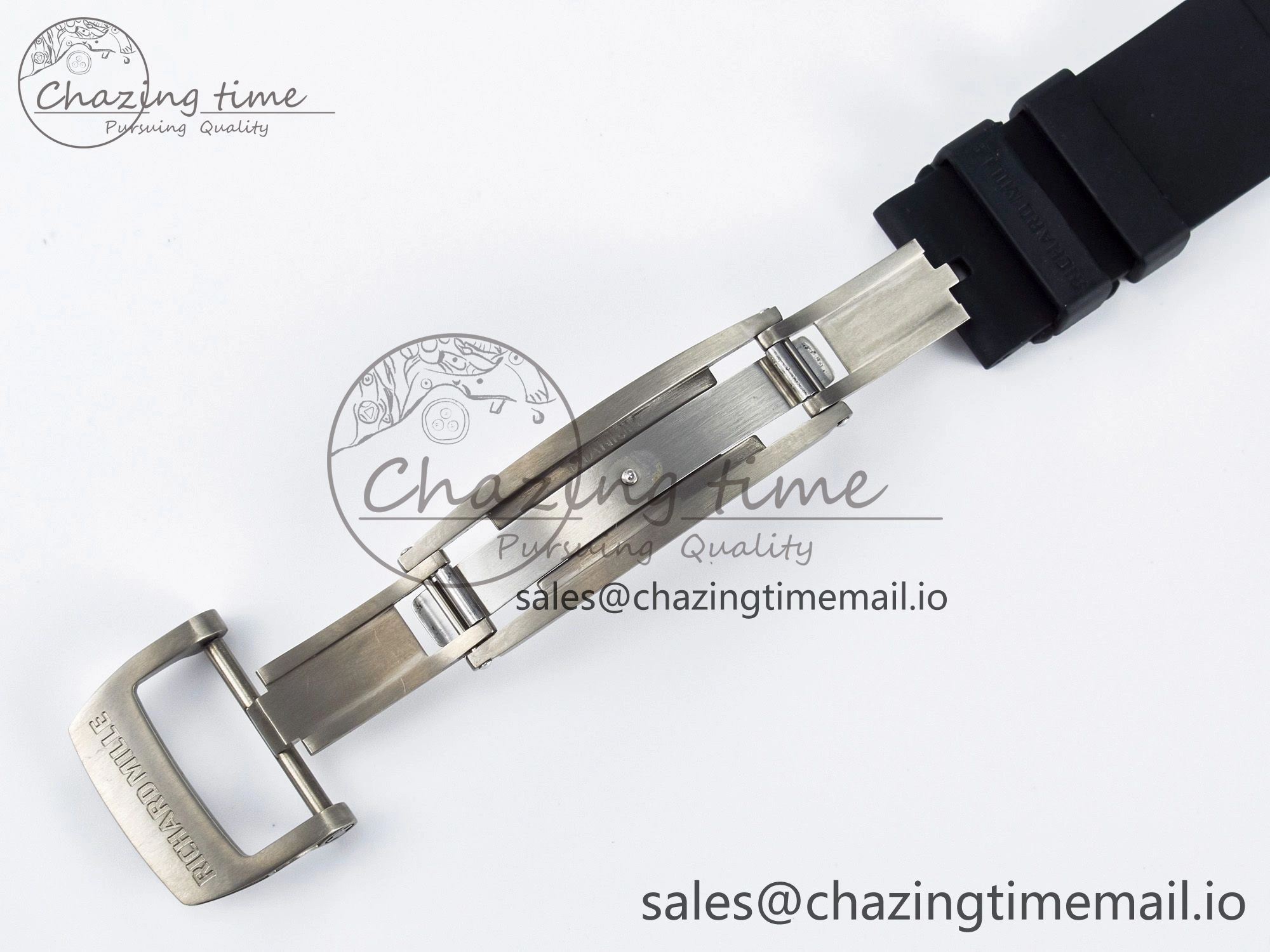 Custom RM055 NTPT  Ti PPMF 1:1 Best Edition Black Bezel Black Crown on Rubber Strap Custom Vaucher Movement Comfortable 10845