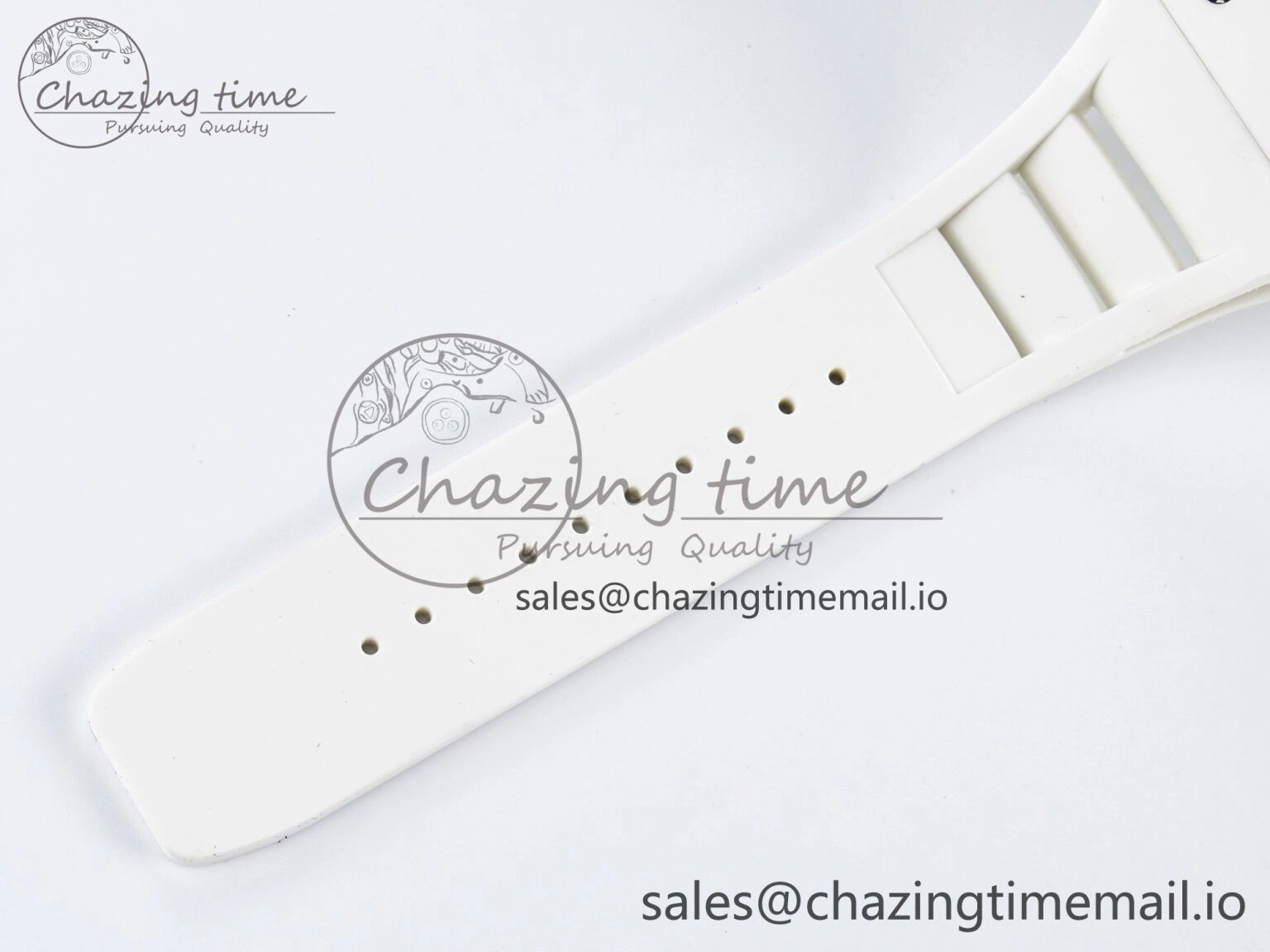 Unique Custom RM055 White Ceramic PPMF 1:1 Best Edition Black Bezel White Crown on Rubber Strap Custom Vaucher Movement 9267