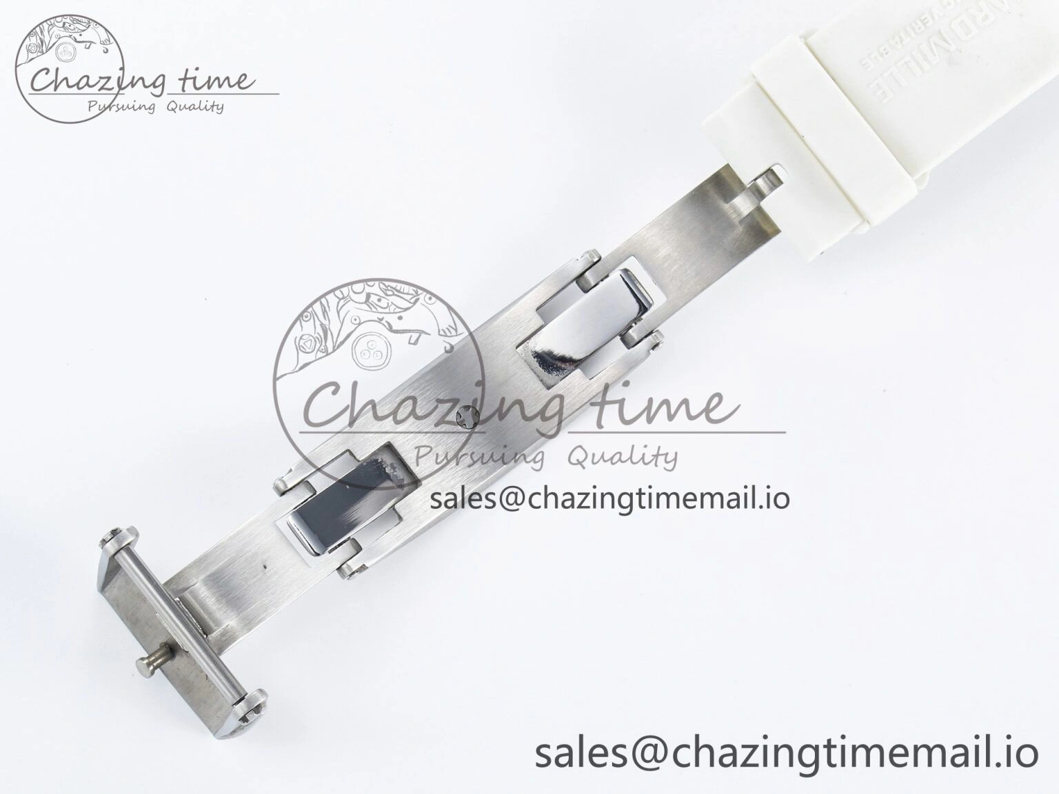 Unique Custom RM055 White Ceramic PPMF 1:1 Best Edition Black Bezel White Crown on Rubber Strap Custom Vaucher Movement 9267