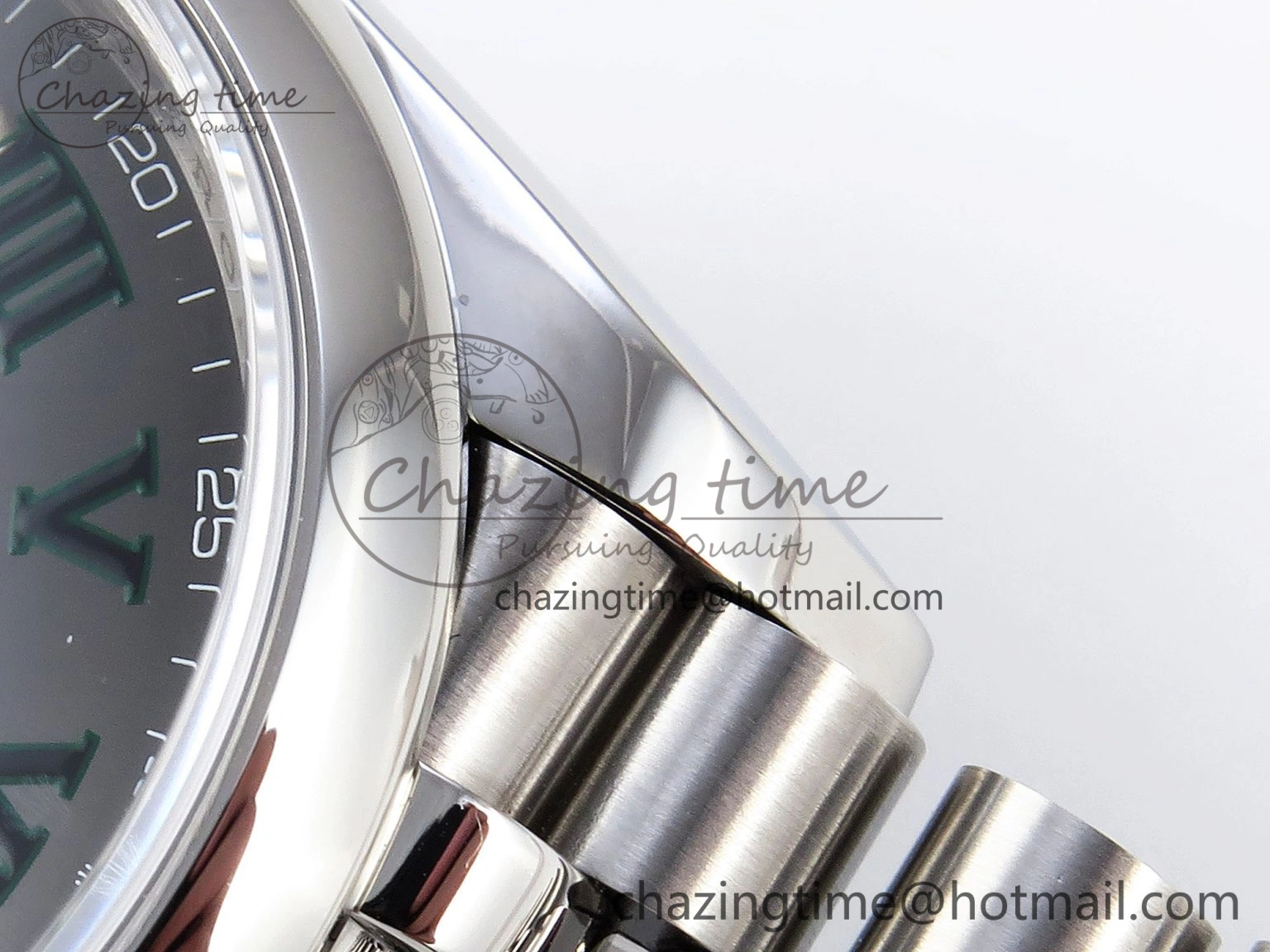 DailyWear DATEJUST 36 SS 126200 VSF 1:1 BEST EDITION 904L STEEL GRAY DIAL GREEN ROMAN ON JUBILEE BRACELET VS 10099