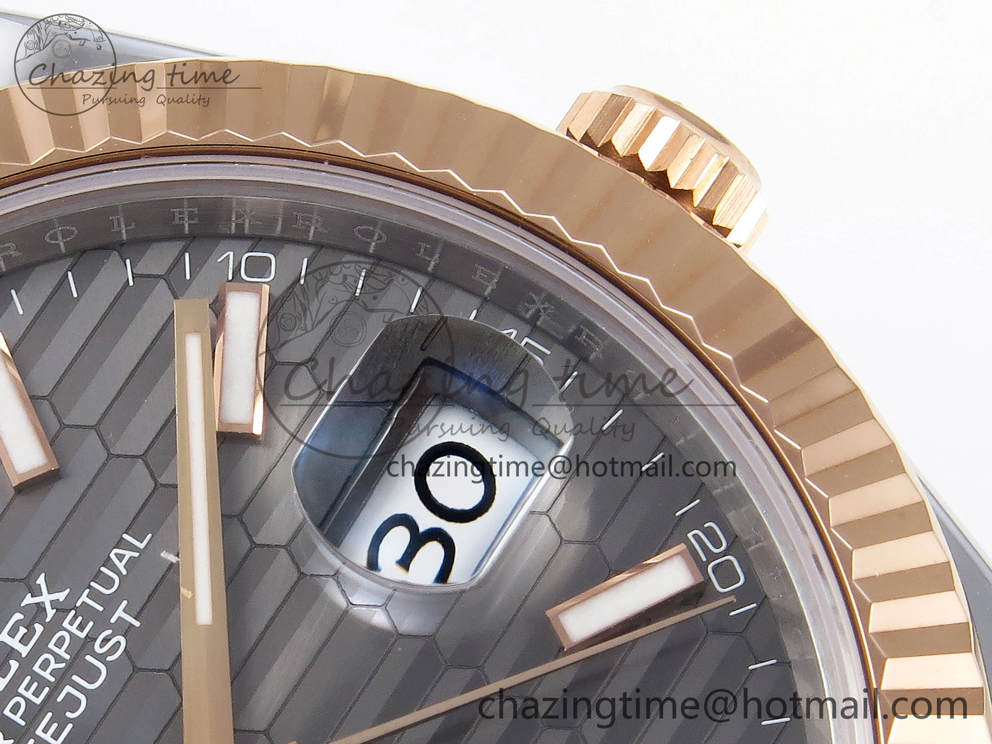 DATEJUST 41 126331 VSF 1:1 BEST EDITION 904L STEEL GRAY TEXTURED DIAL ON SS RG JUBILEE BRACELET VS MultiPurpose 1831