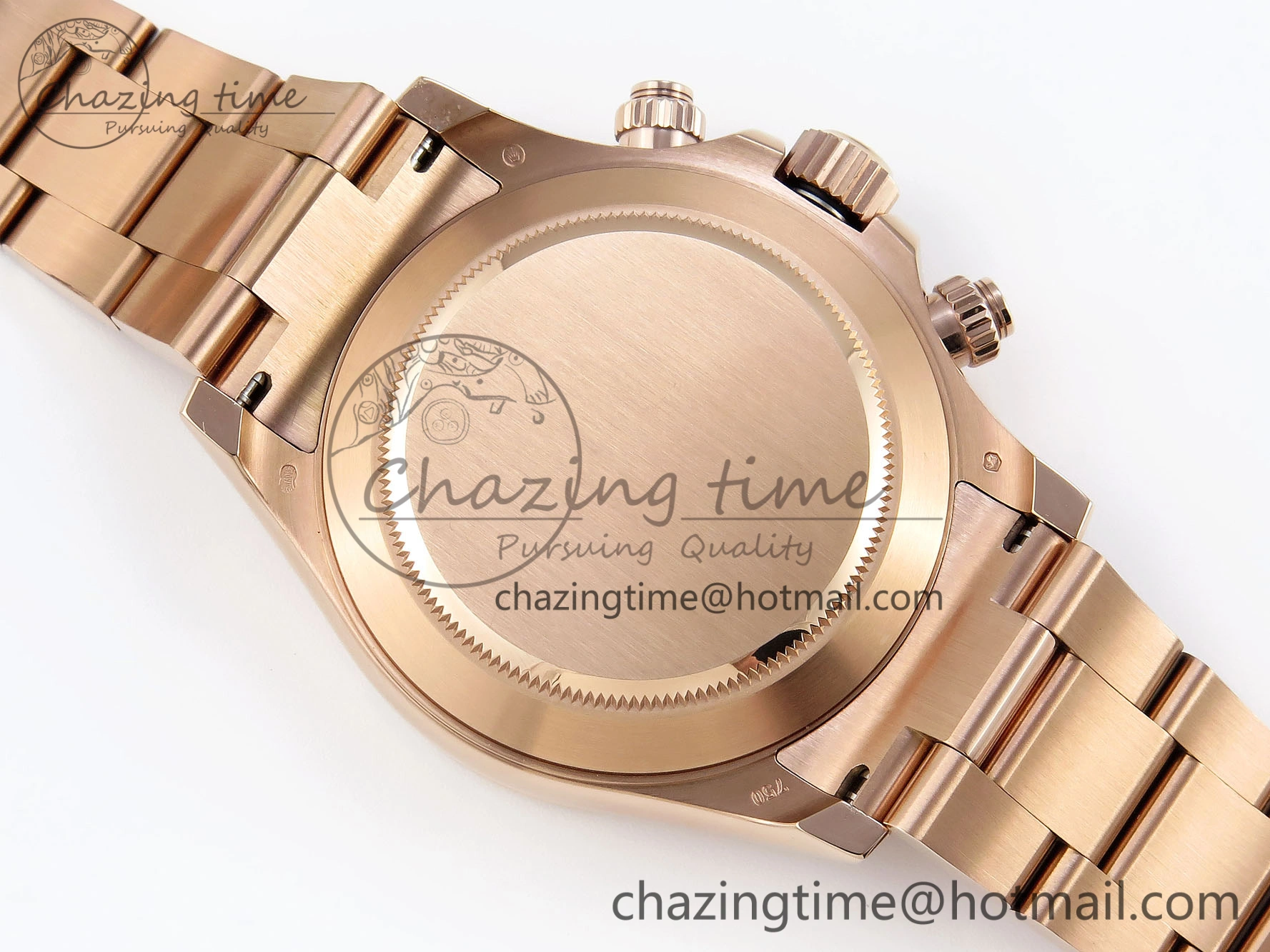 DAYTONA 116505 RG OMF BEST EDITION BROWN BLACK DIAL ON RG BRACELET A7750 (SLIM MOVEMENT) Neat 1799