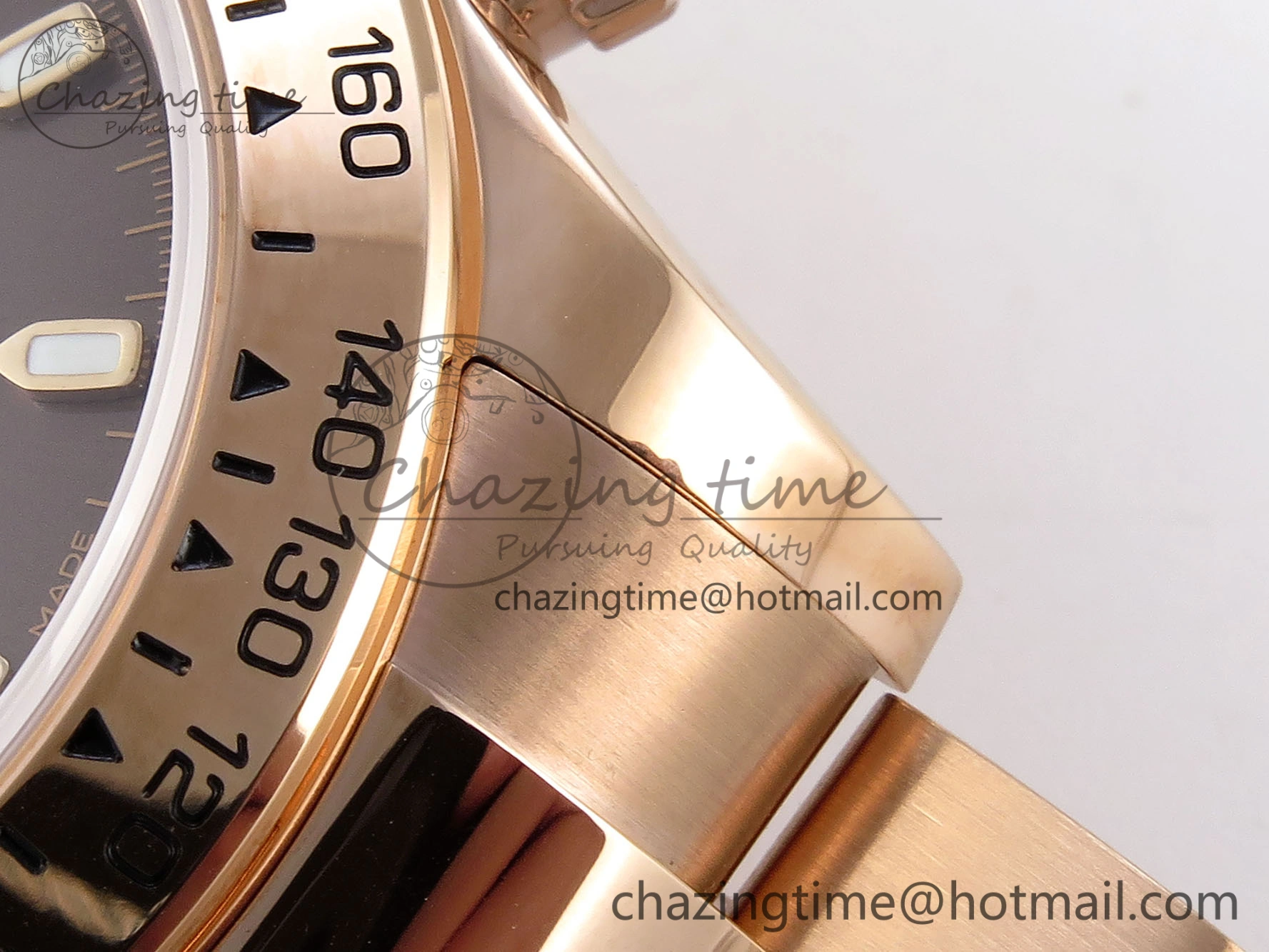DAYTONA 116505 RG OMF BEST EDITION BROWN BLACK DIAL ON RG BRACELET A7750 (SLIM MOVEMENT) Neat 1799