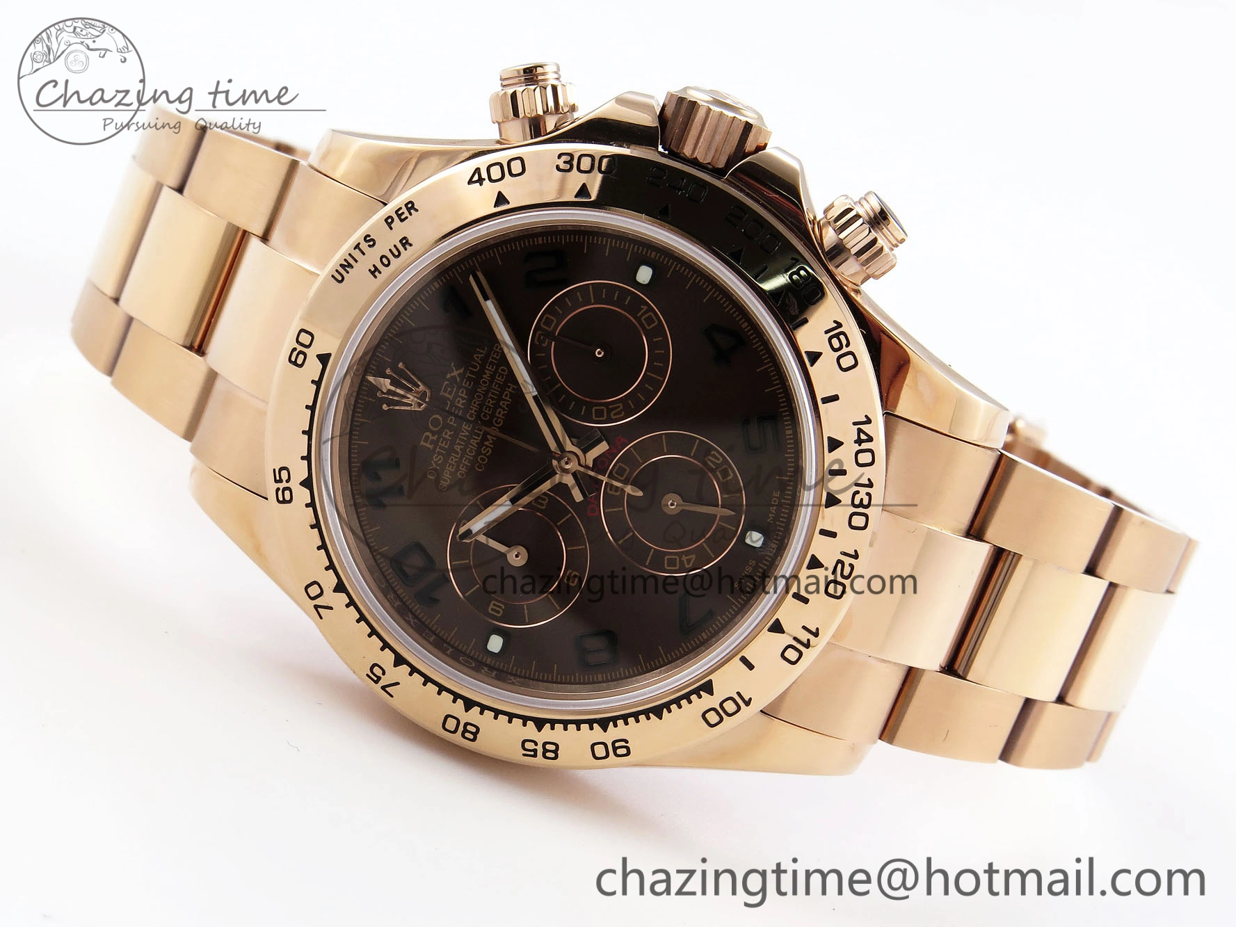 DAYTONA 116505 RG OMF BEST EDITION CHOCOLATE DIAL ON RG BRACELET A7750 (SLIM MOVEMENT) Durable 1798