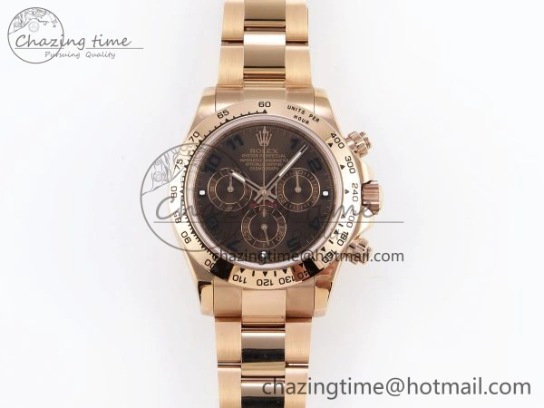 DAYTONA 116505 RG OMF BEST EDITION CHOCOLATE DIAL ON RG BRACELET A7750 (SLIM MOVEMENT) Durable 1798