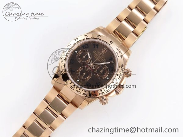 DAYTONA 116505 RG OMF BEST EDITION CHOCOLATE DIAL ON RG BRACELET A7750 (SLIM MOVEMENT) Durable 1798