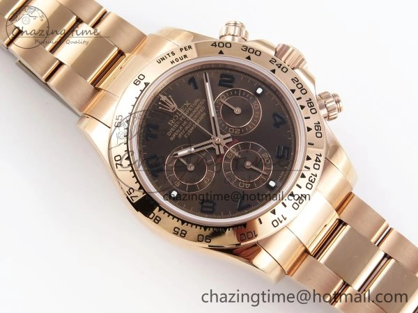 DAYTONA 116505 RG OMF BEST EDITION CHOCOLATE DIAL ON RG BRACELET A7750 (SLIM MOVEMENT) Durable 1798