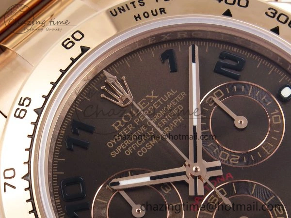 DAYTONA 116505 RG OMF BEST EDITION CHOCOLATE DIAL ON RG BRACELET A7750 (SLIM MOVEMENT) Durable 1798