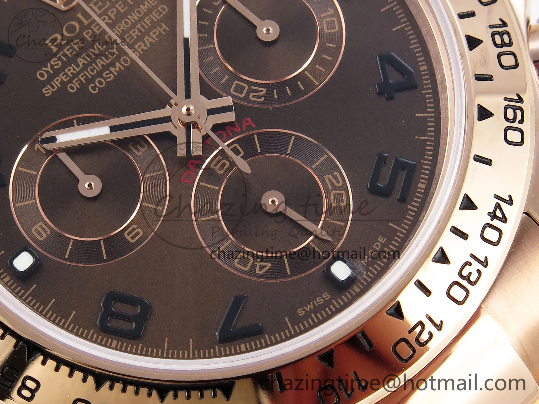 DAYTONA 116505 RG OMF BEST EDITION CHOCOLATE DIAL ON RG BRACELET A7750 (SLIM MOVEMENT) Durable 1798