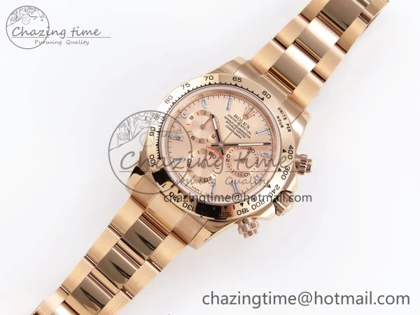 DAYTONA 116505 RG OMF BEST EDITION RG CRYSTAL DIAL ON RG BRACELET A7750 (SLIM MOVEMENT) WeatherProof 1796