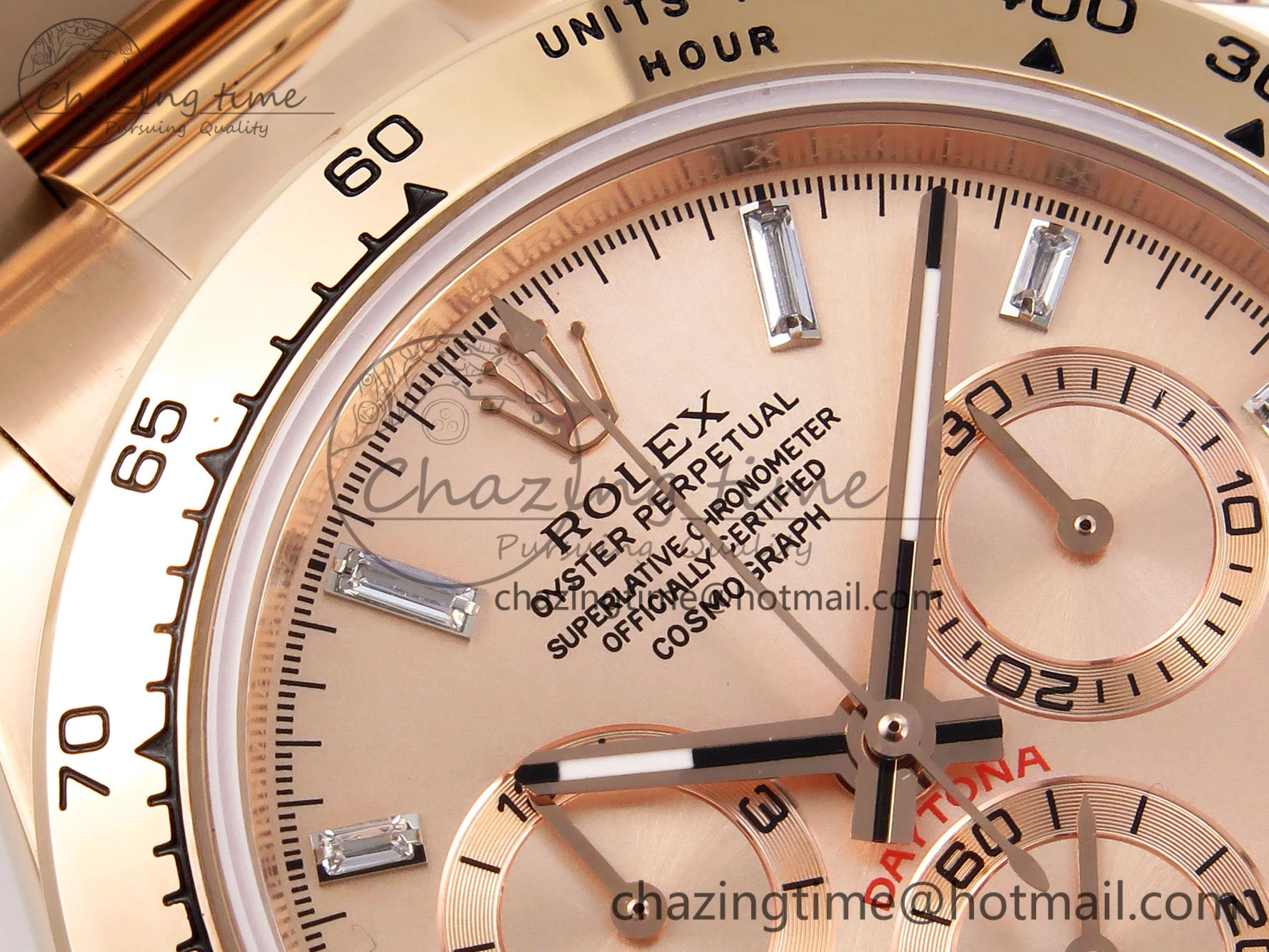 DAYTONA 116505 RG OMF BEST EDITION RG CRYSTAL DIAL ON RG BRACELET A7750 (SLIM MOVEMENT) WeatherProof 1796