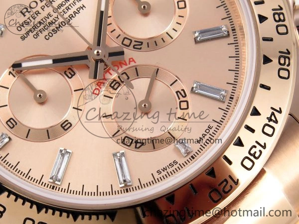 DAYTONA 116505 RG OMF BEST EDITION RG CRYSTAL DIAL ON RG BRACELET A7750 (SLIM MOVEMENT) WeatherProof 1796