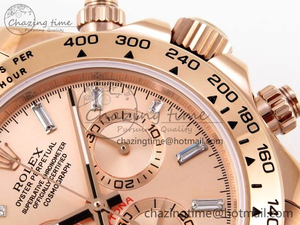 DAYTONA 116505 RG OMF BEST EDITION RG CRYSTAL DIAL ON RG BRACELET A7750 (SLIM MOVEMENT) WeatherProof 1796