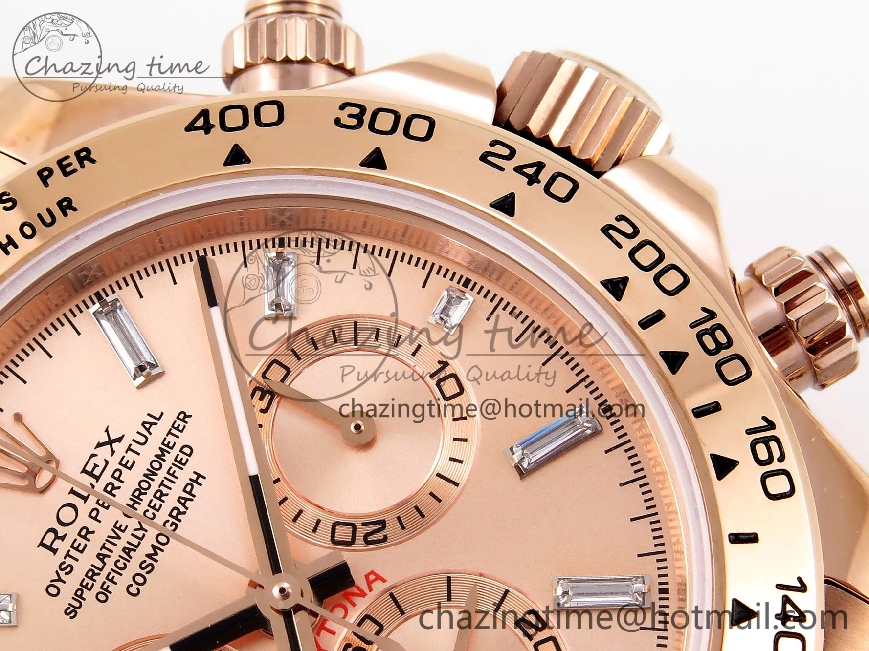 DAYTONA 116505 RG OMF BEST EDITION RG CRYSTAL DIAL ON RG BRACELET A7750 (SLIM MOVEMENT) WeatherProof 1796