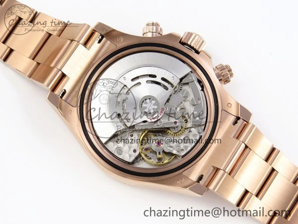 DAYTONA 116505 RG OMF BEST EDITION RG BLACK DIAL ON RG BRACELET A7750 (SLIM MOVEMENT) Classic 1801
